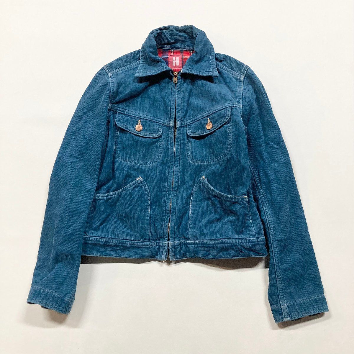 image of Hysteric Glamour Corduroy “Hcgr” Jacket in Blue, Men's (Size Small)