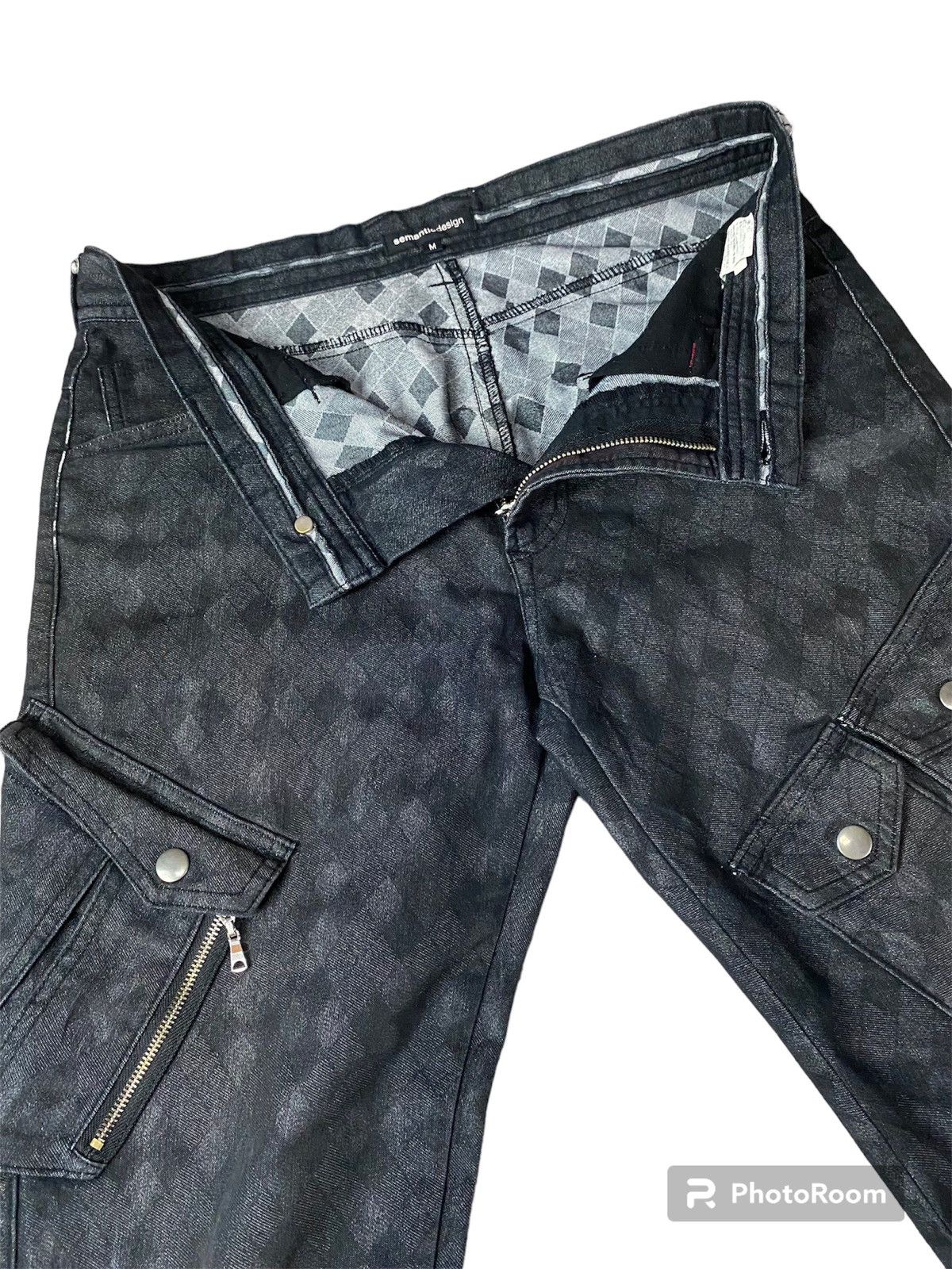 Japanese Brand 🔥SALE🔥Japanese Semantic Design Checks Multipocket Cargo pant Size US 30 / EU 46 - 14 Thumbnail