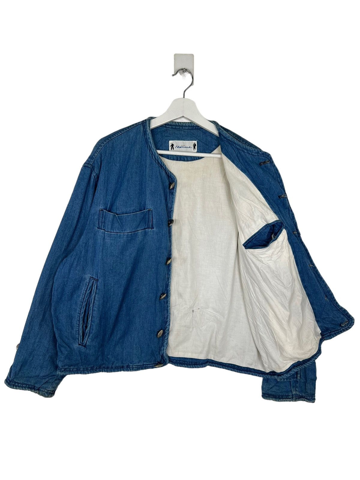 Hiroshi Kato × Indigo × Japanese Brand 💥 HAKKA HOMME INDIGO BLUE DYED JACKET Size US M / EU 48-50 / 2 - 5 Thumbnail