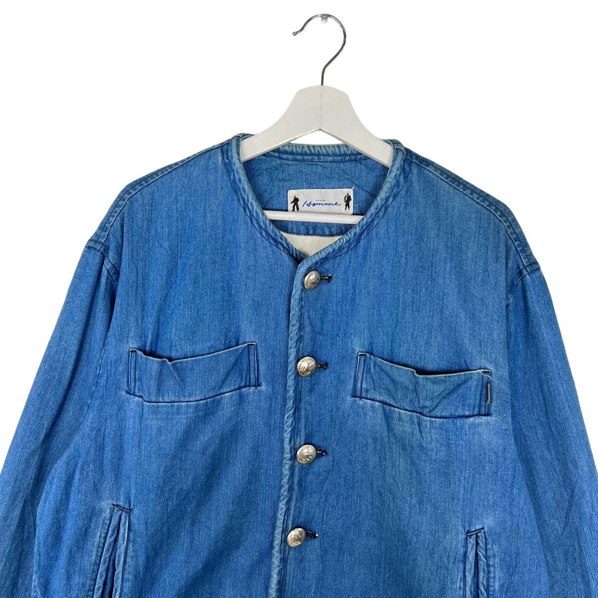 Hiroshi Kato × Indigo × Japanese Brand 💥 HAKKA HOMME INDIGO BLUE DYED JACKET Size US M / EU 48-50 / 2 - 3 Thumbnail