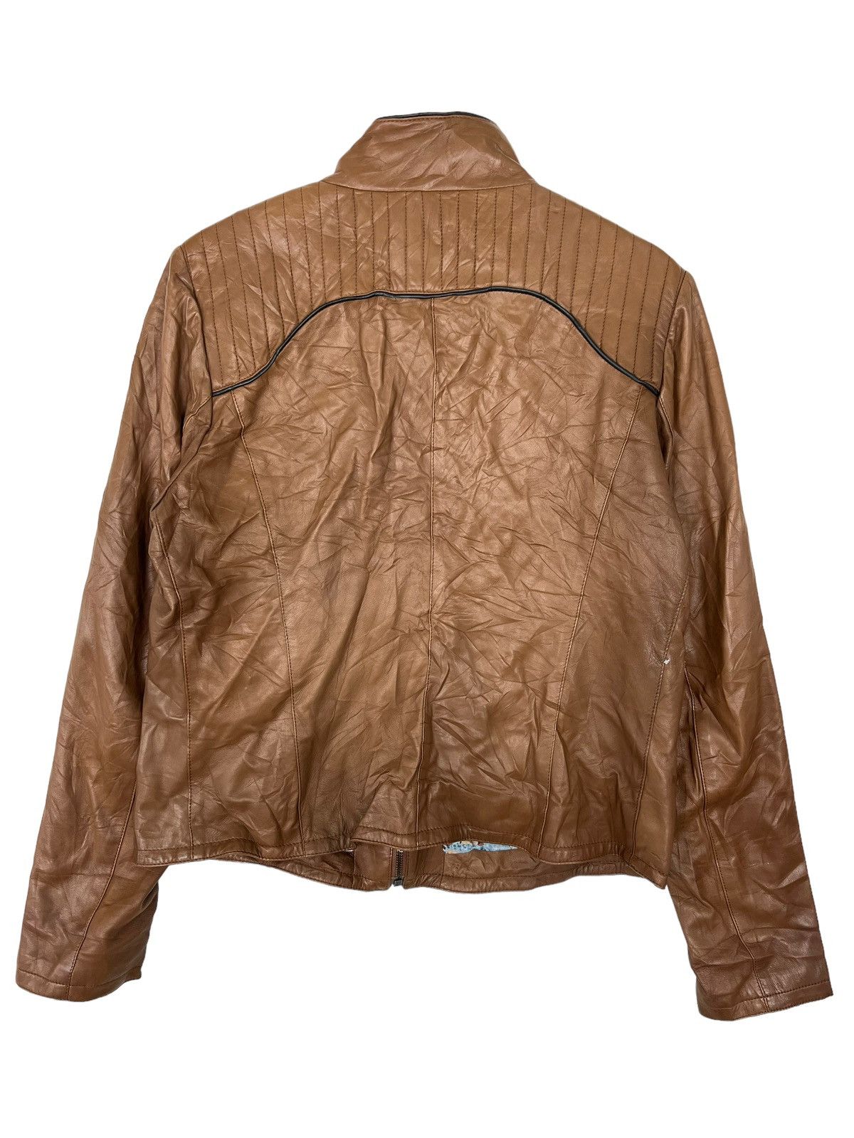 Designer 💥 MICHEL ANGELO FLORENTINE LEATHER JACKET MADE IN ITALY Size US L / EU 52-54 / 3 - 7 Thumbnail