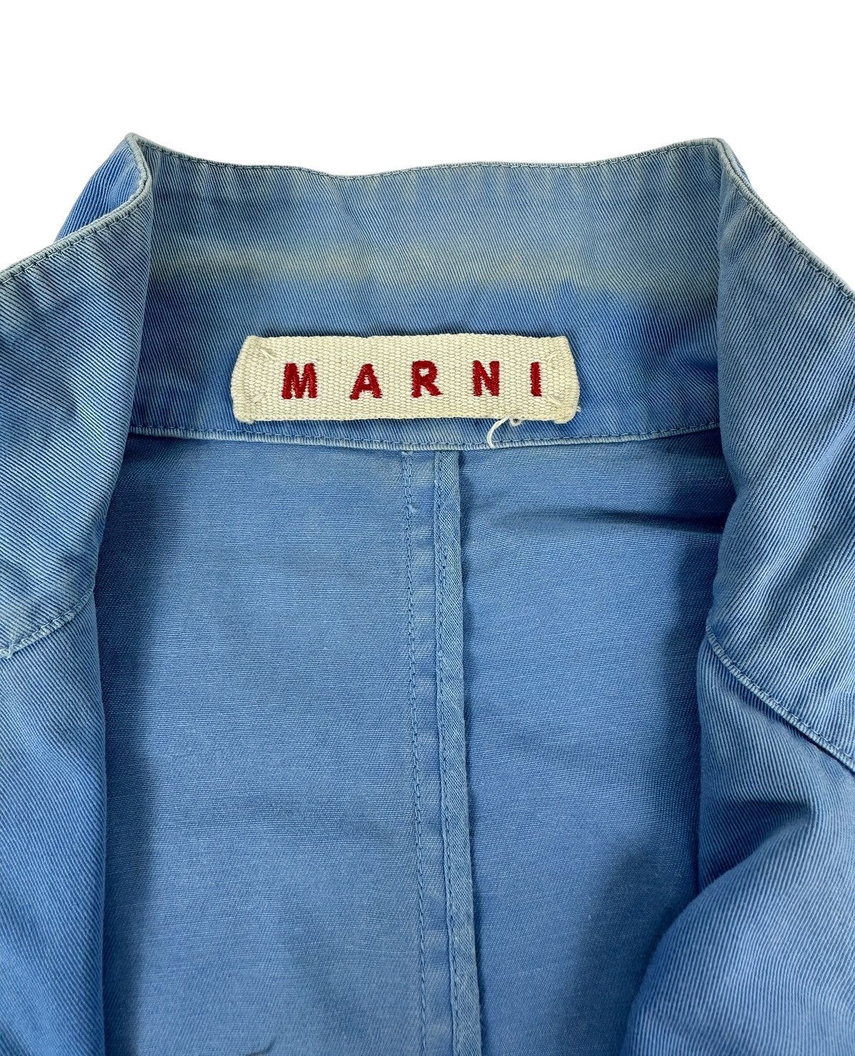 Marni Marni Blue Cotton Workwear Blazer Jacket Size S / US 4 / IT 40 - 5 Thumbnail
