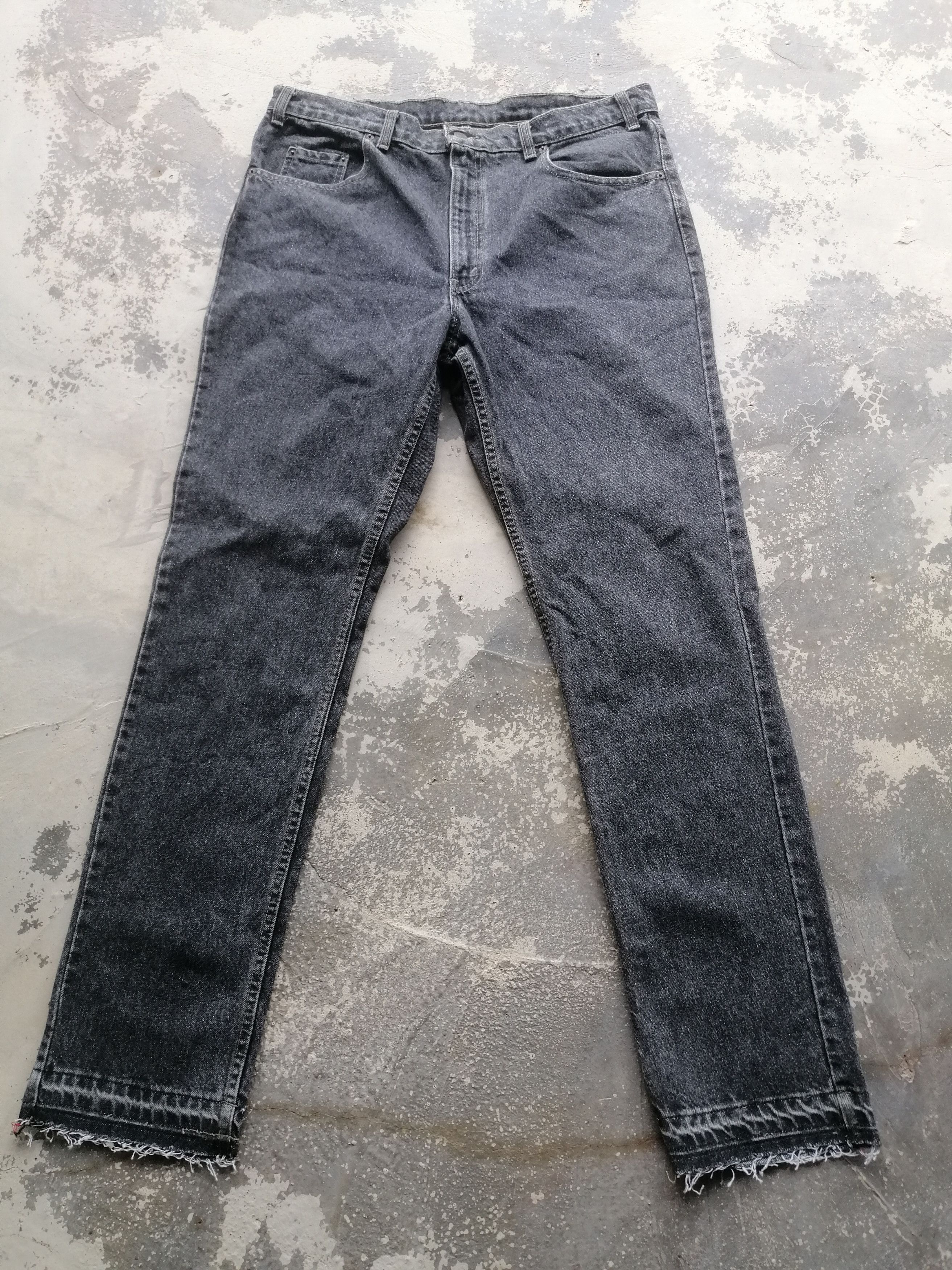 image of Levis x Vintage Levi's 505 Released Hem in Black Wash, Men's (Size 37)