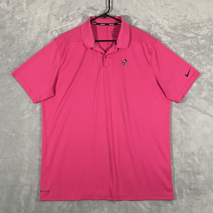mens pink nike polo