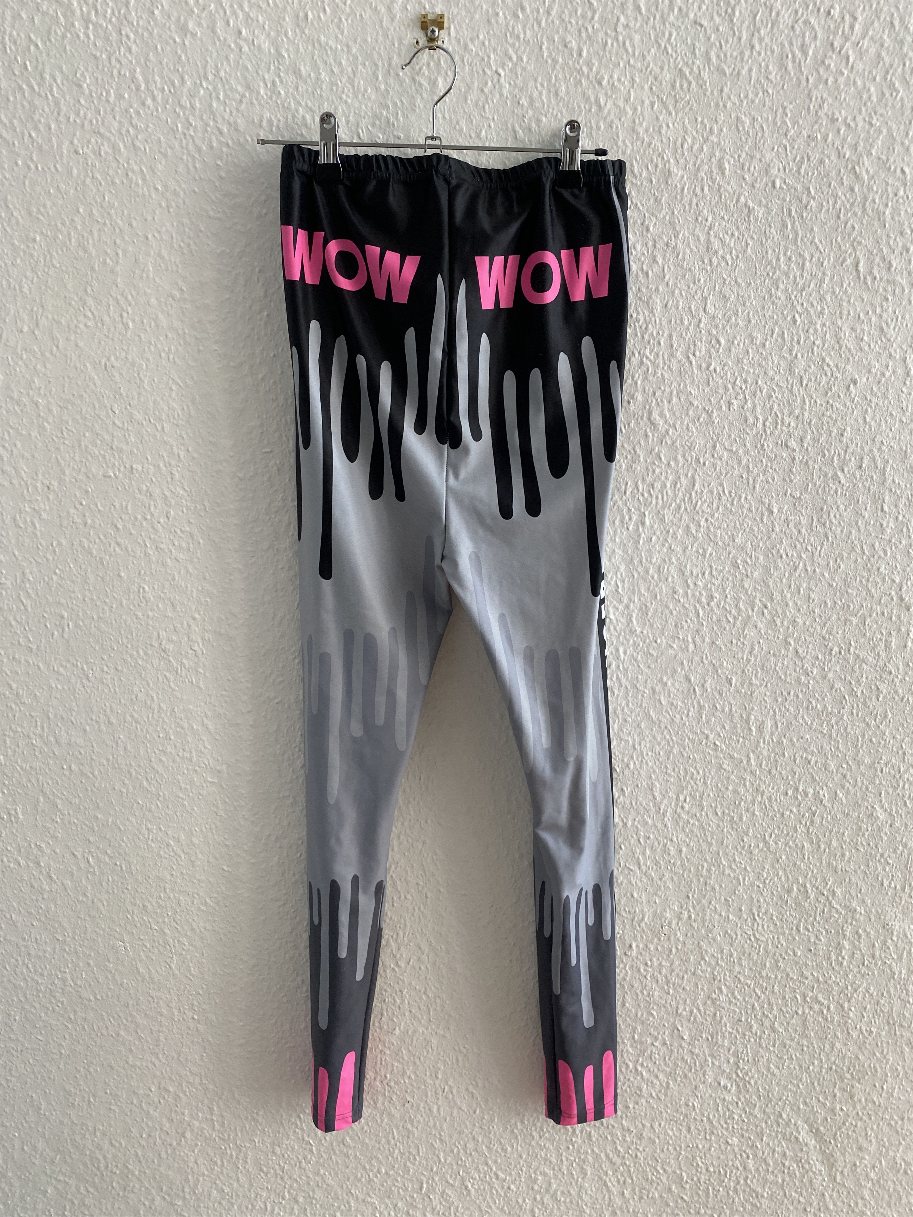 White Borderline Moon Print Leggings