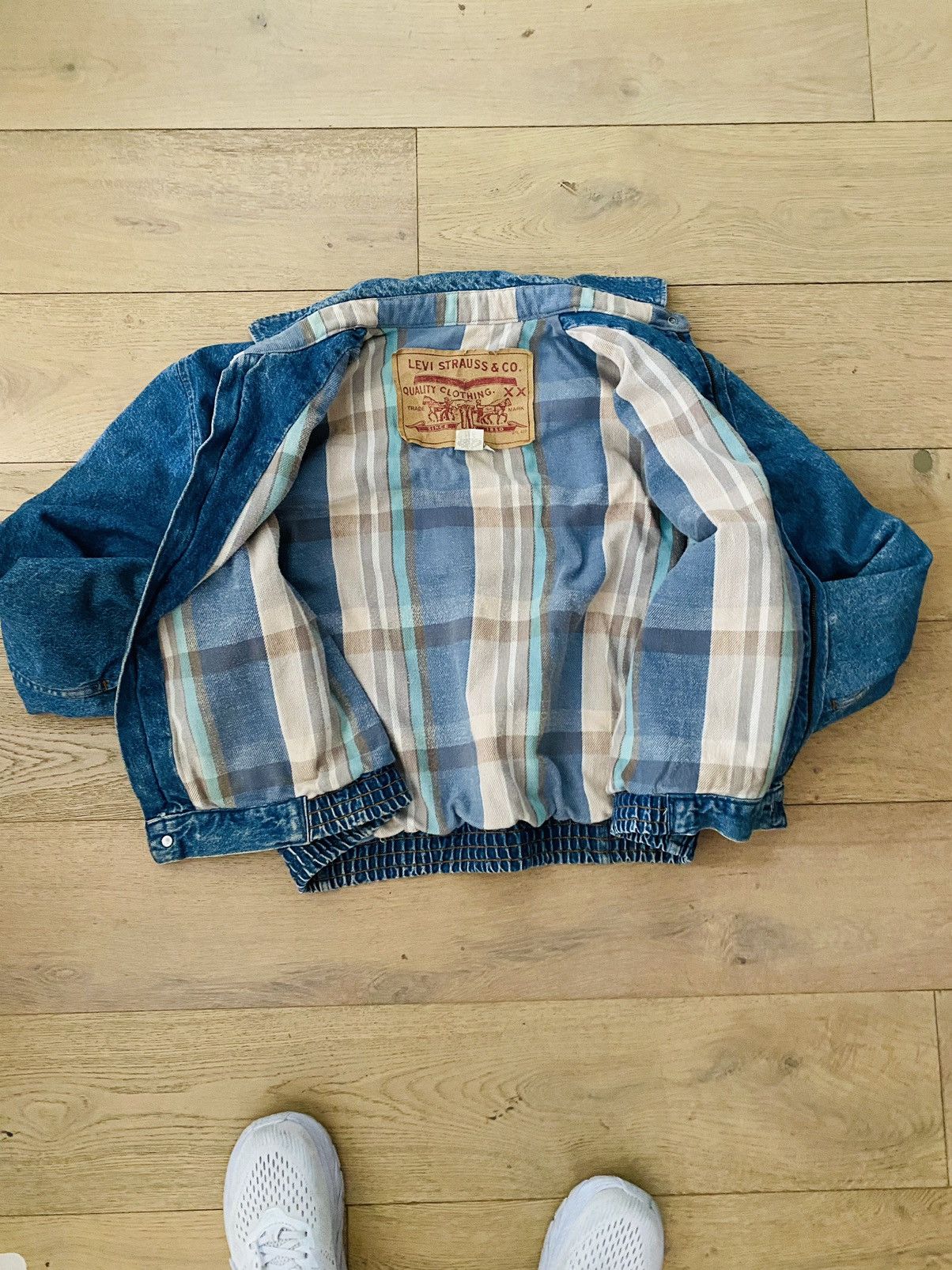 Levi's Rare Levi's denim jean jacket lined bomber Size US L / EU 52-54 / 3 - 2 Thumbnail
