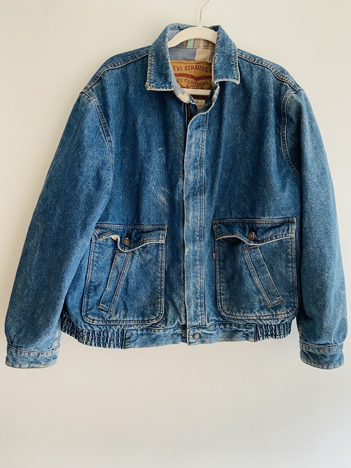 Levi's Rare Levi's denim jean jacket lined bomber Size US L / EU 52-54 / 3 - 3 Thumbnail