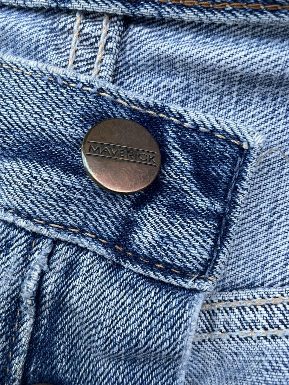Japanese Brand × Vintage Vintage Maverick Blue 2 Line Selvedge Denim Size US 32 / EU 48 - 18 Thumbnail