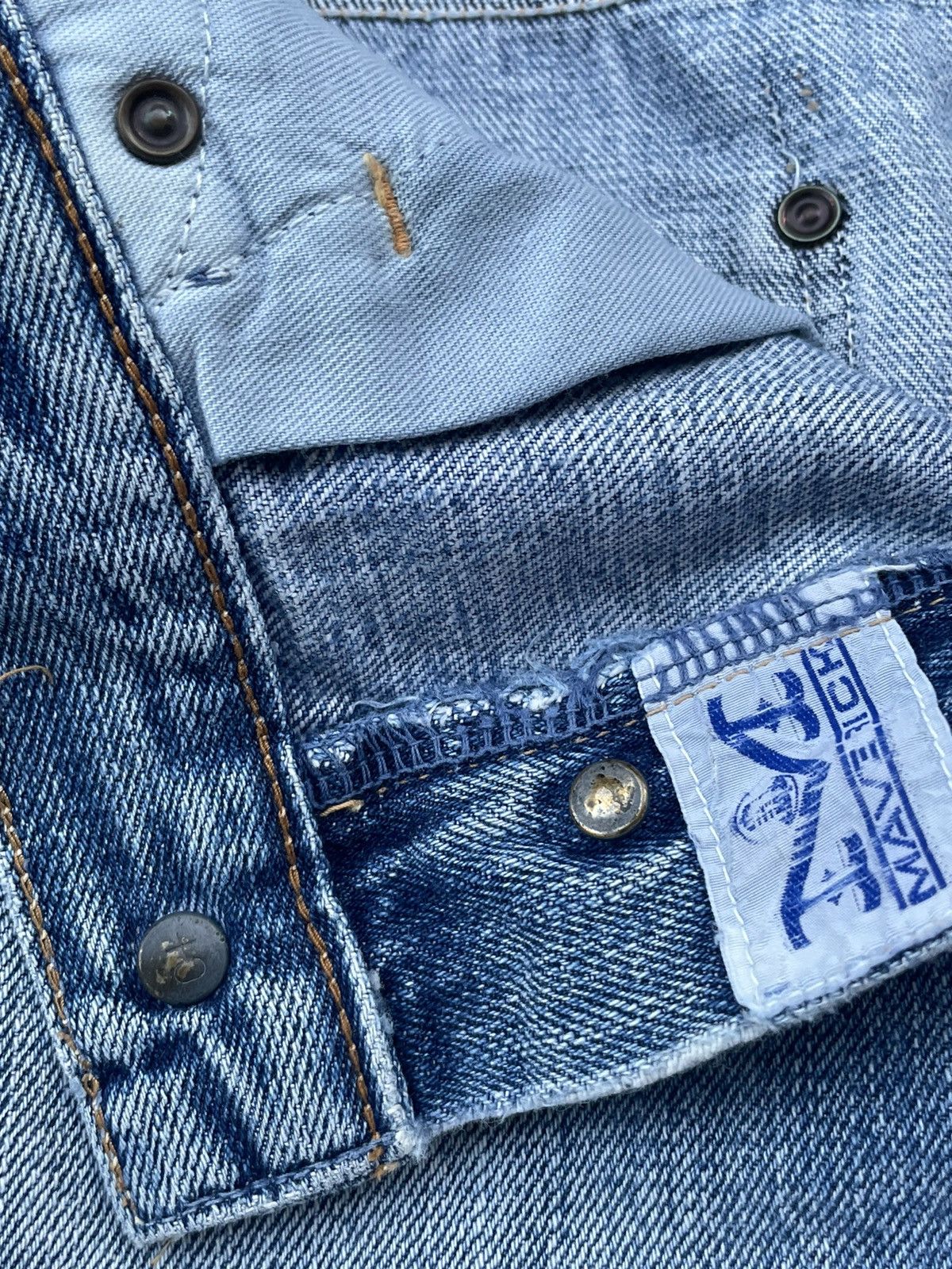 Japanese Brand × Vintage Vintage Maverick Blue 2 Line Selvedge Denim Size US 32 / EU 48 - 17 Thumbnail