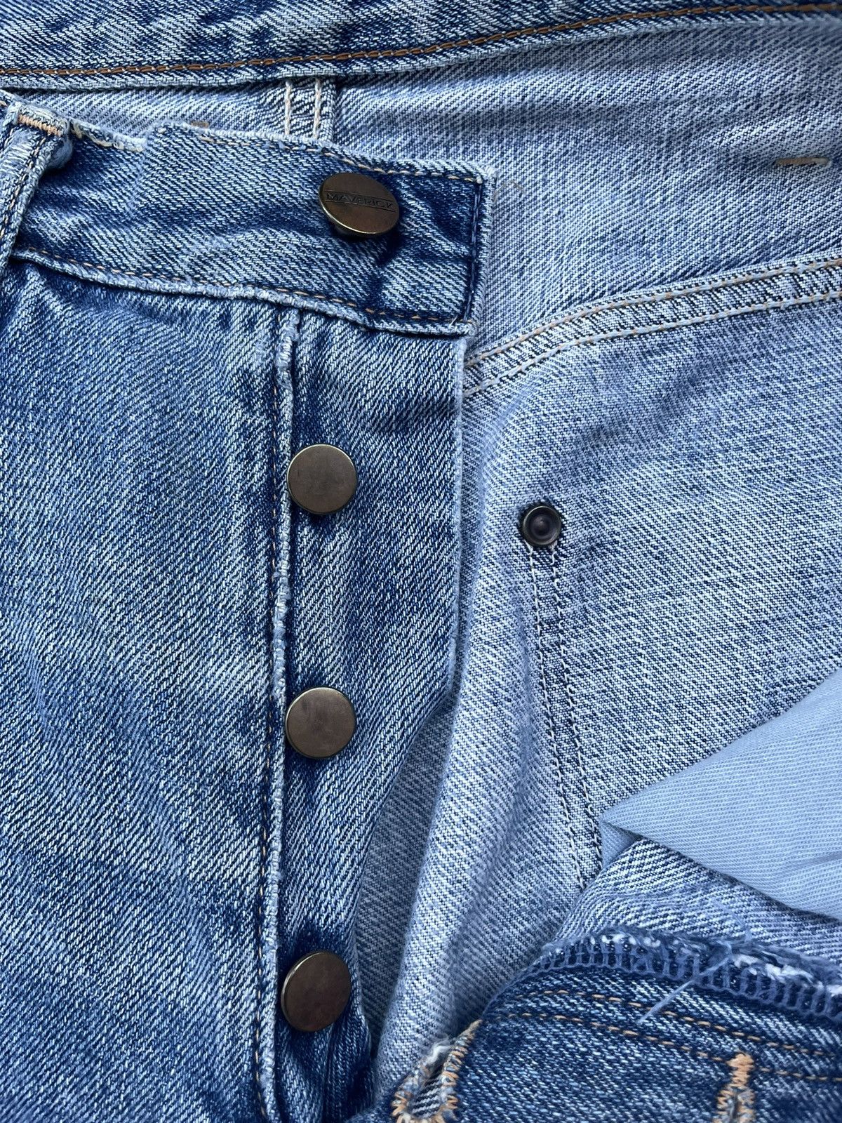 Japanese Brand × Vintage Vintage Maverick Blue 2 Line Selvedge Denim Size US 32 / EU 48 - 19 Thumbnail