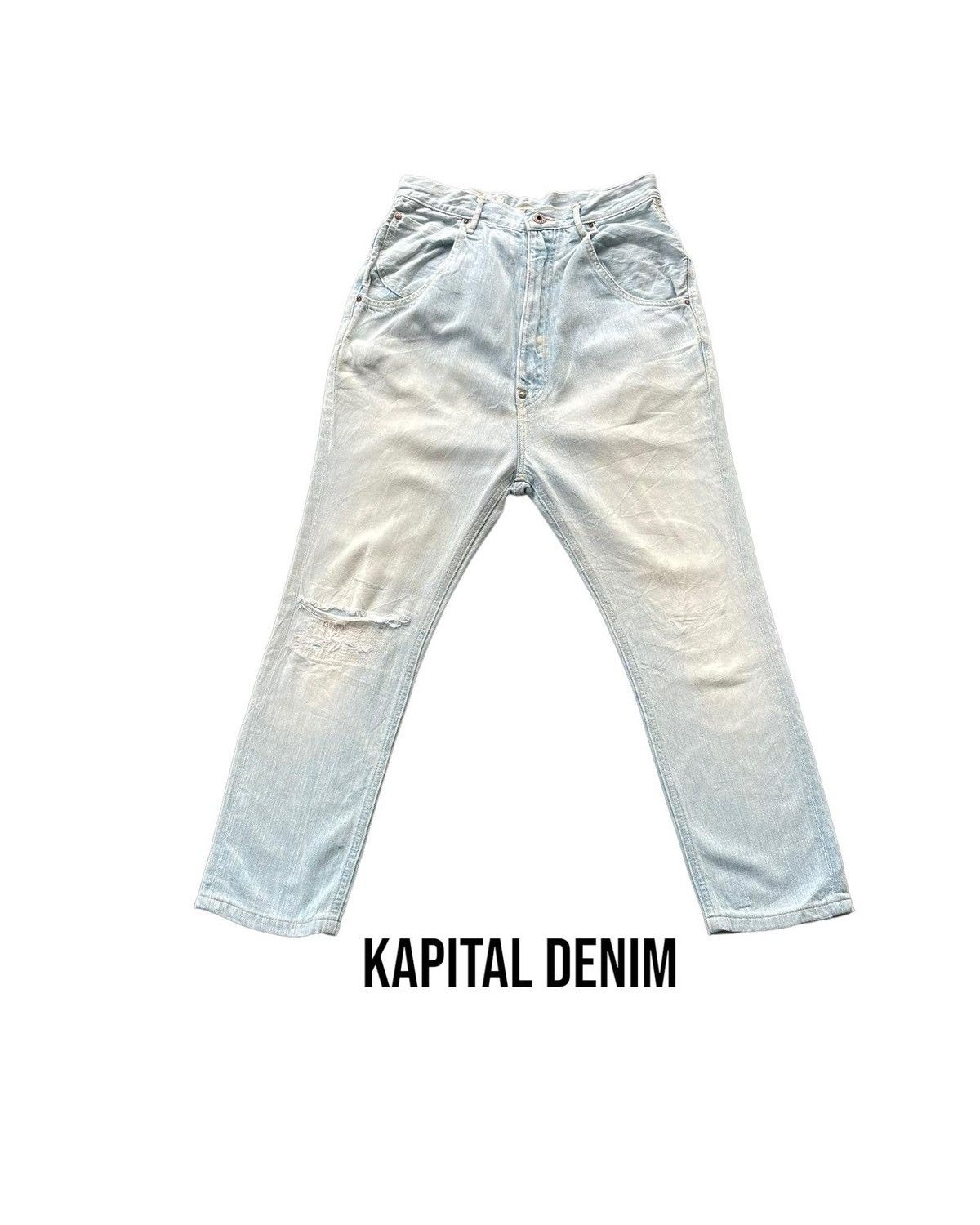 Japanese Brand Kapital Faded Wash Distresed Denim Size US 29 - 1 Thumbnail