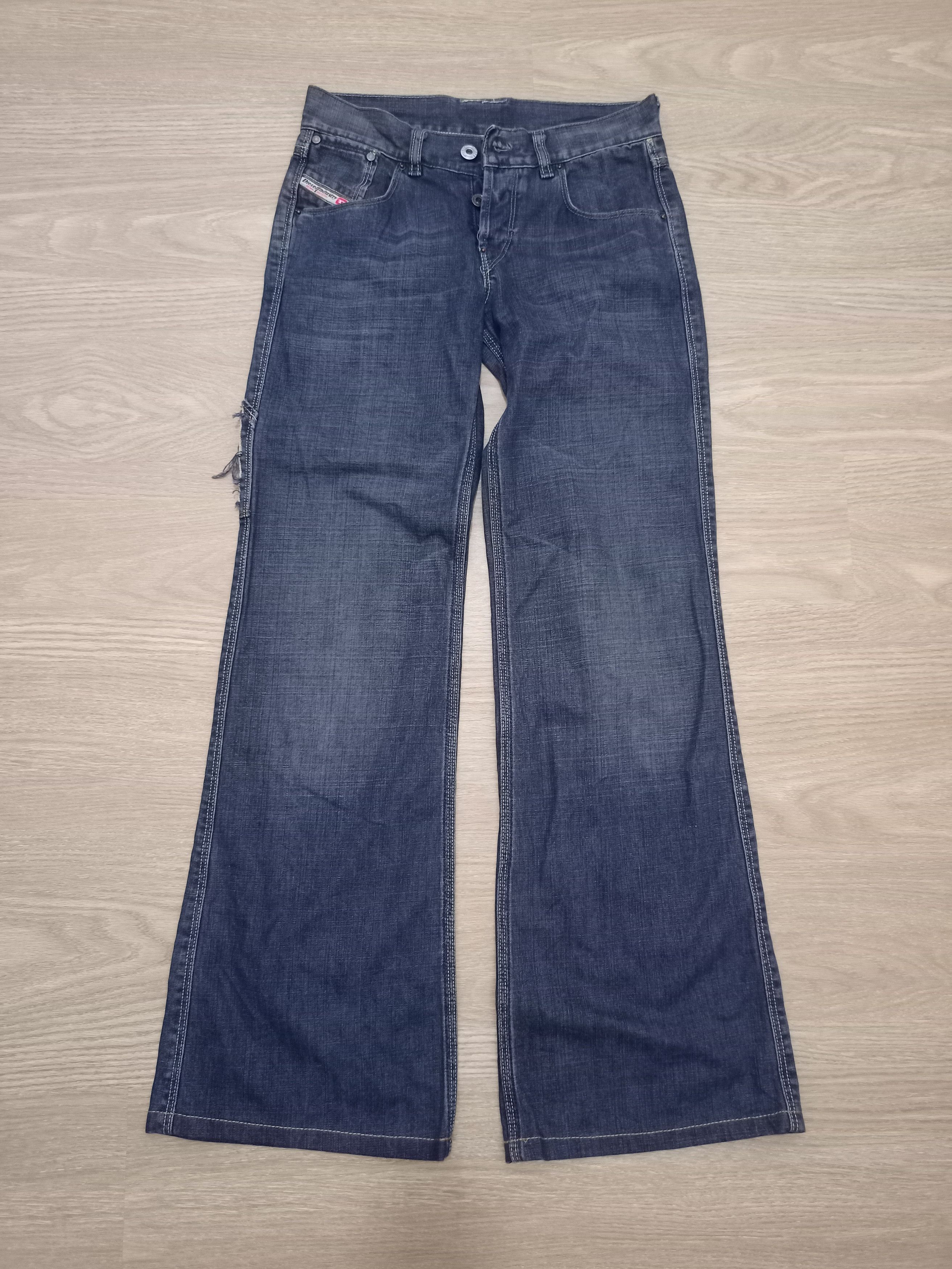 image of Diesel Industry Flare Jeans in Blue, Women's (Size 24)