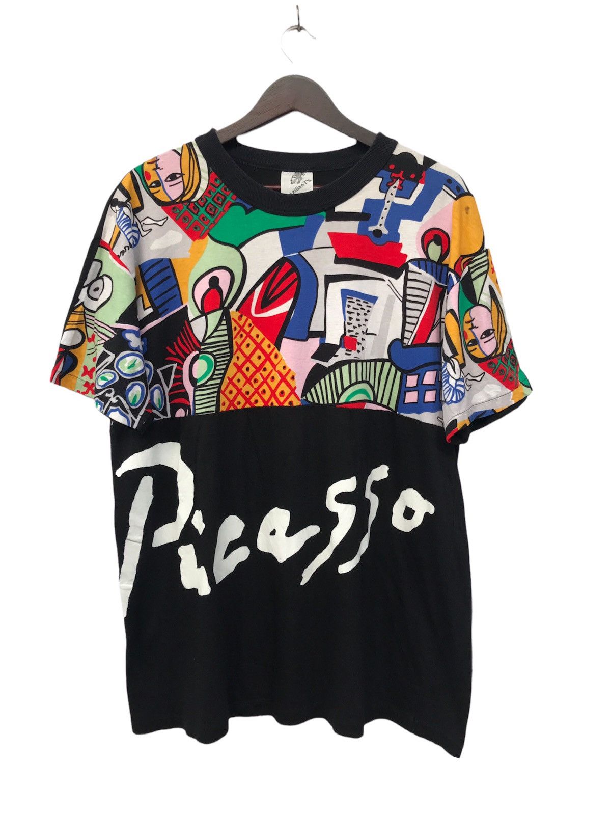 image of Vintage 90's Brazilian T’S Picasso Art All Over Print Shirt in Black, Men's (Size XL)
