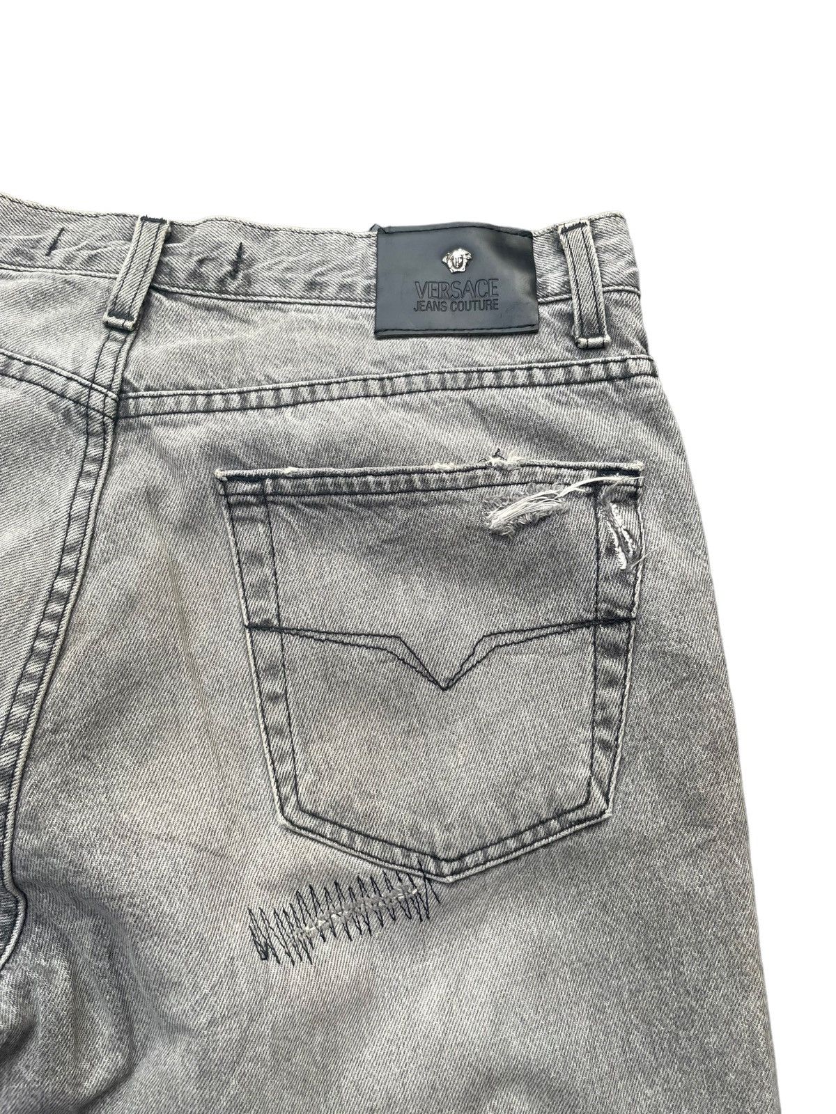 Versace Jeans Couture × Vintage Versace Jeans Couture Distresed Rework Denim Size US 32 / EU 48 - 10 Thumbnail