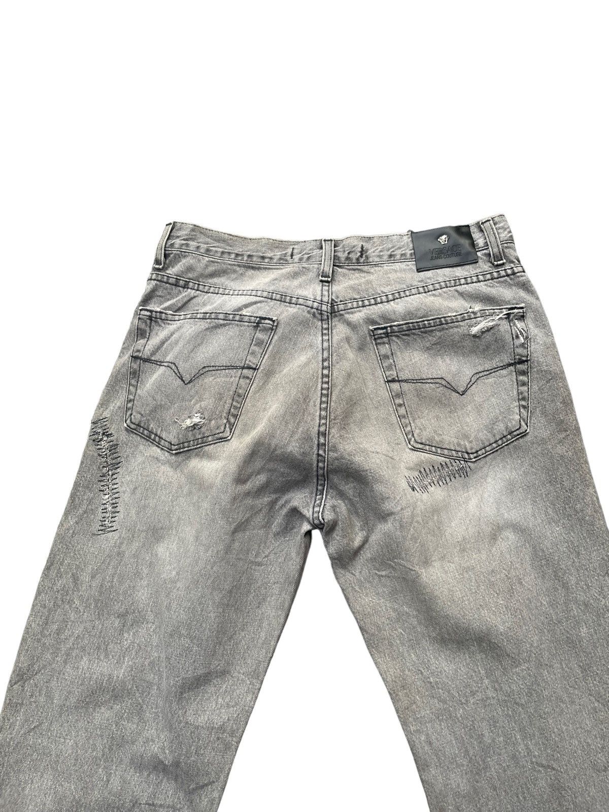 Versace Jeans Couture × Vintage Versace Jeans Couture Distresed Rework Denim Size US 32 / EU 48 - 8 Thumbnail