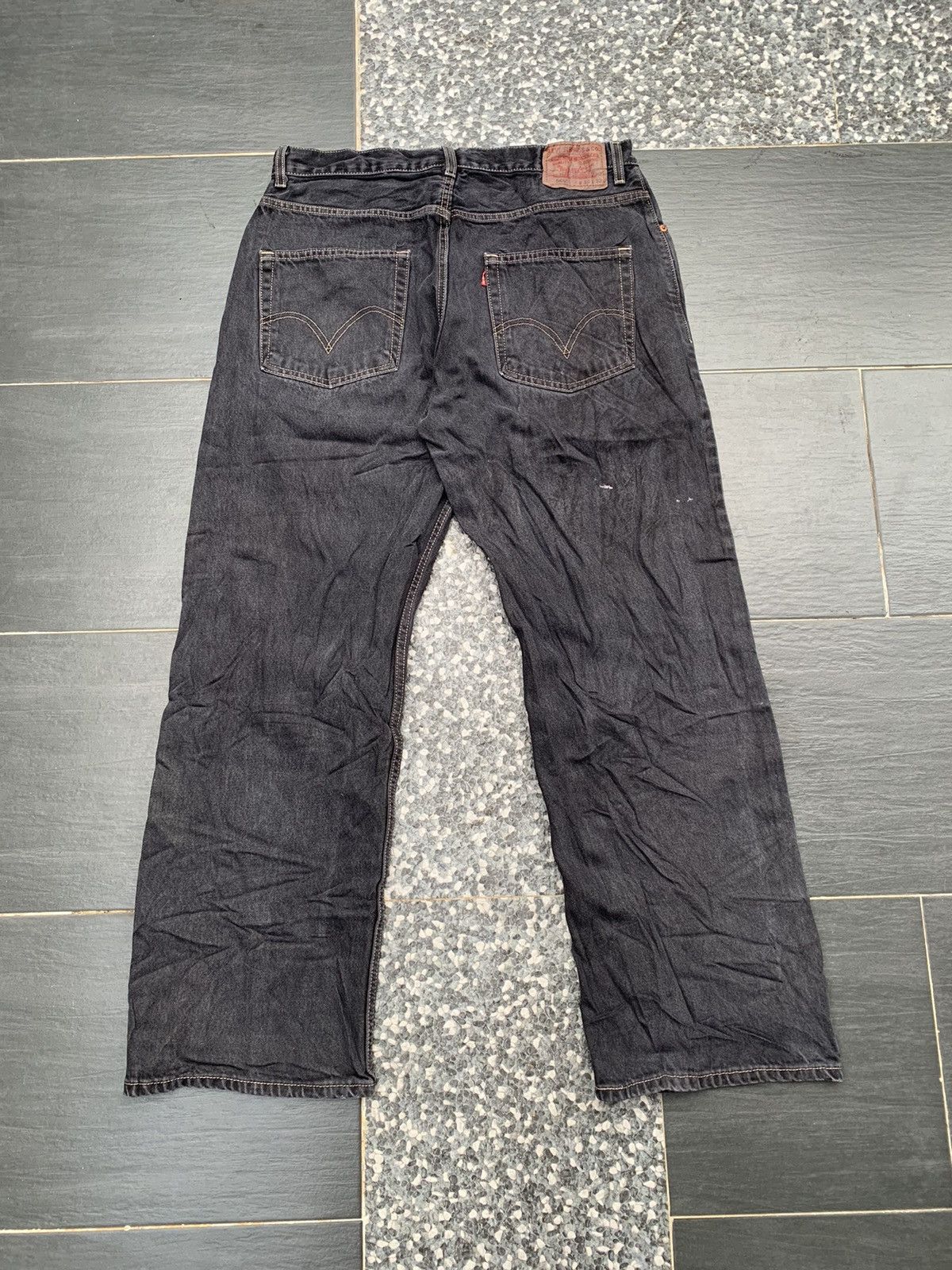 Levi's Crazy Vintage Levis 569 Black Denim Size US 35 - 7 Thumbnail