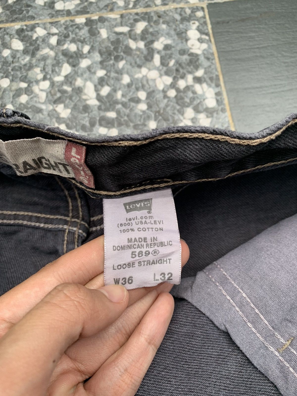 Levi's Crazy Vintage Levis 569 Black Denim Size US 35 - 5 Thumbnail