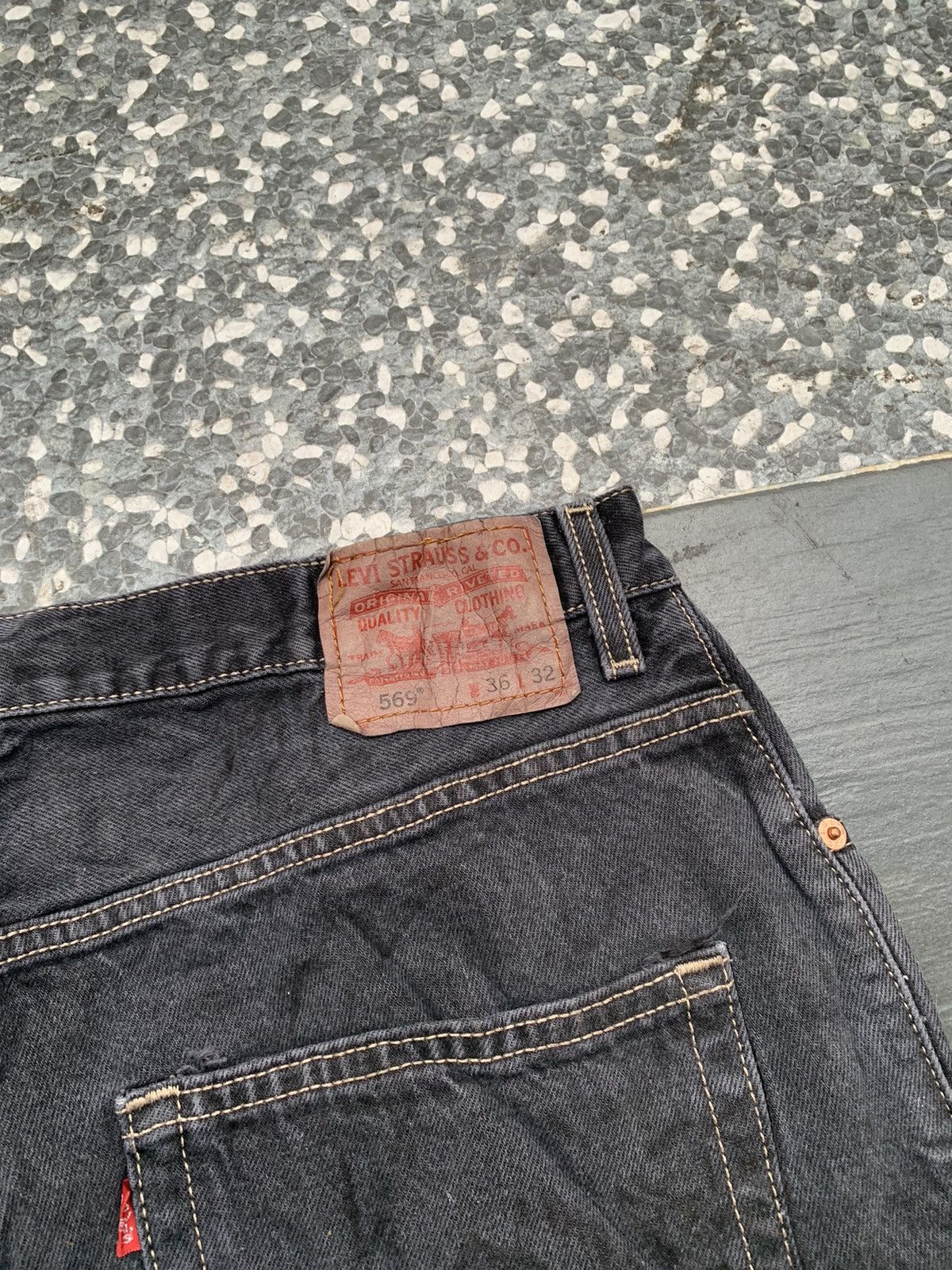 Levi's Crazy Vintage Levis 569 Black Denim Size US 35 - 10 Thumbnail