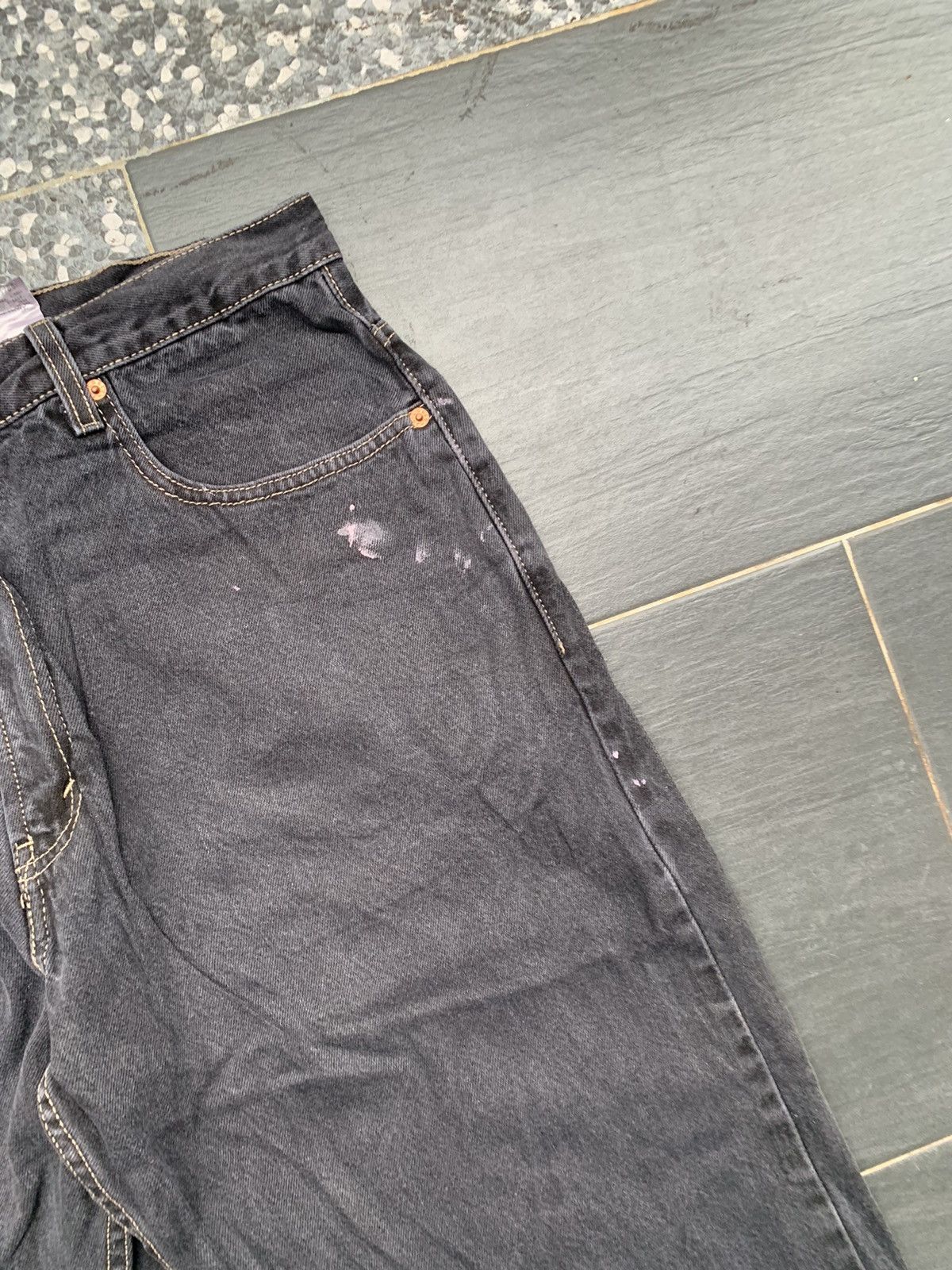 Levi's Crazy Vintage Levis 569 Black Denim Size US 35 - 3 Thumbnail