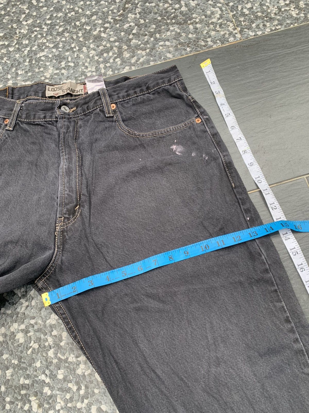 Levi's Crazy Vintage Levis 569 Black Denim Size US 35 - 12 Thumbnail