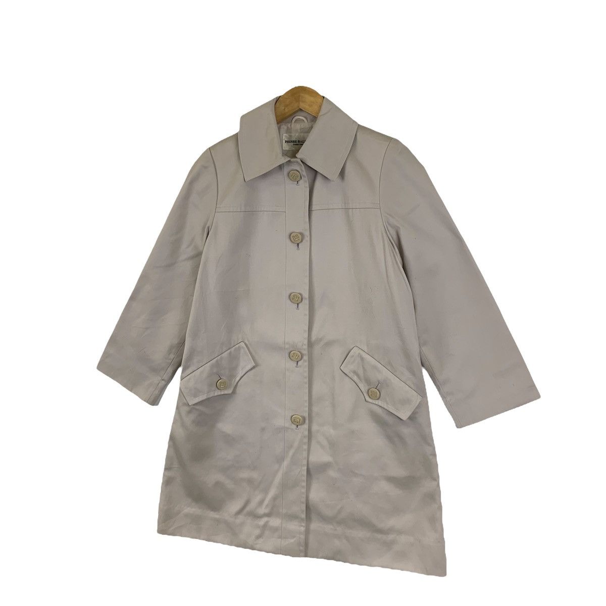 Pierre Balmain × Vintage PIERRE BALMAIN Paris Fashion Designer Trench Coats Jacket Size US S / EU 44-46 / 1 - 4 Thumbnail
