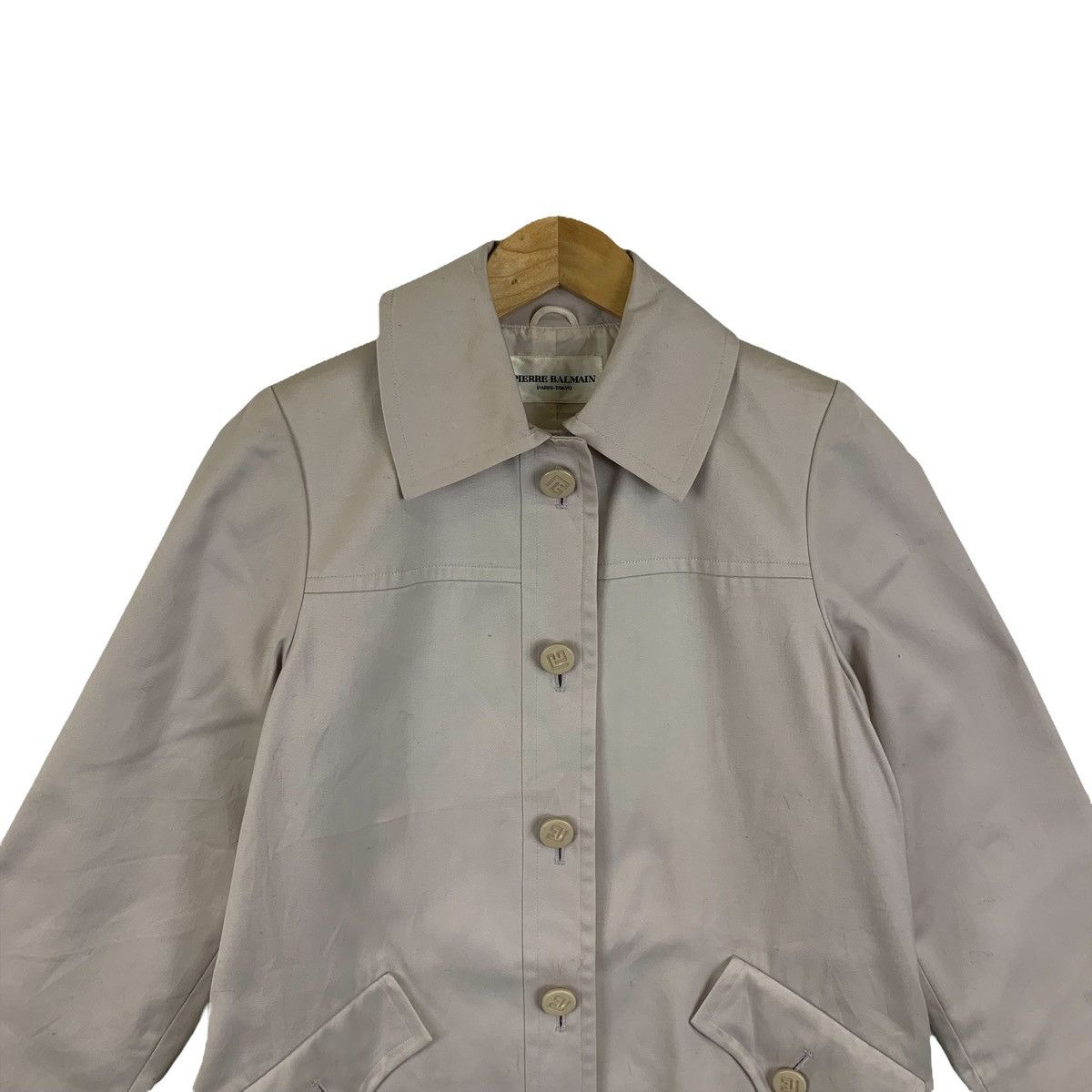 Pierre Balmain × Vintage PIERRE BALMAIN Paris Fashion Designer Trench Coats Jacket Size US S / EU 44-46 / 1 - 5 Thumbnail