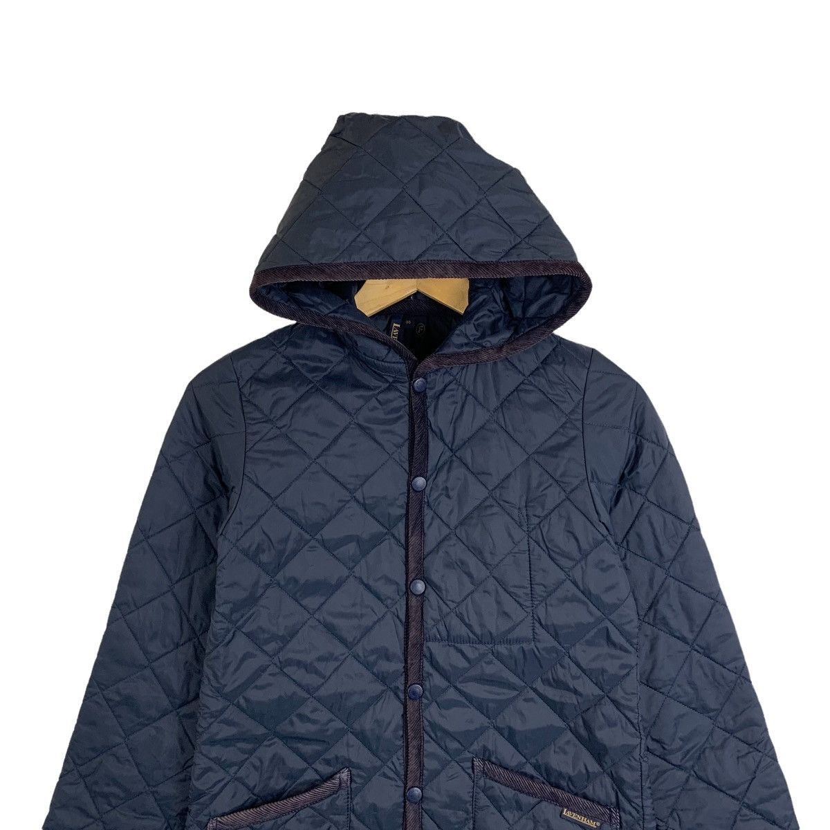 Lavenham × Vintage Vintage LAVENHAM England Casual Quilted Hoodie Jacket Size US XS / EU 42 / 0 - 5 Thumbnail