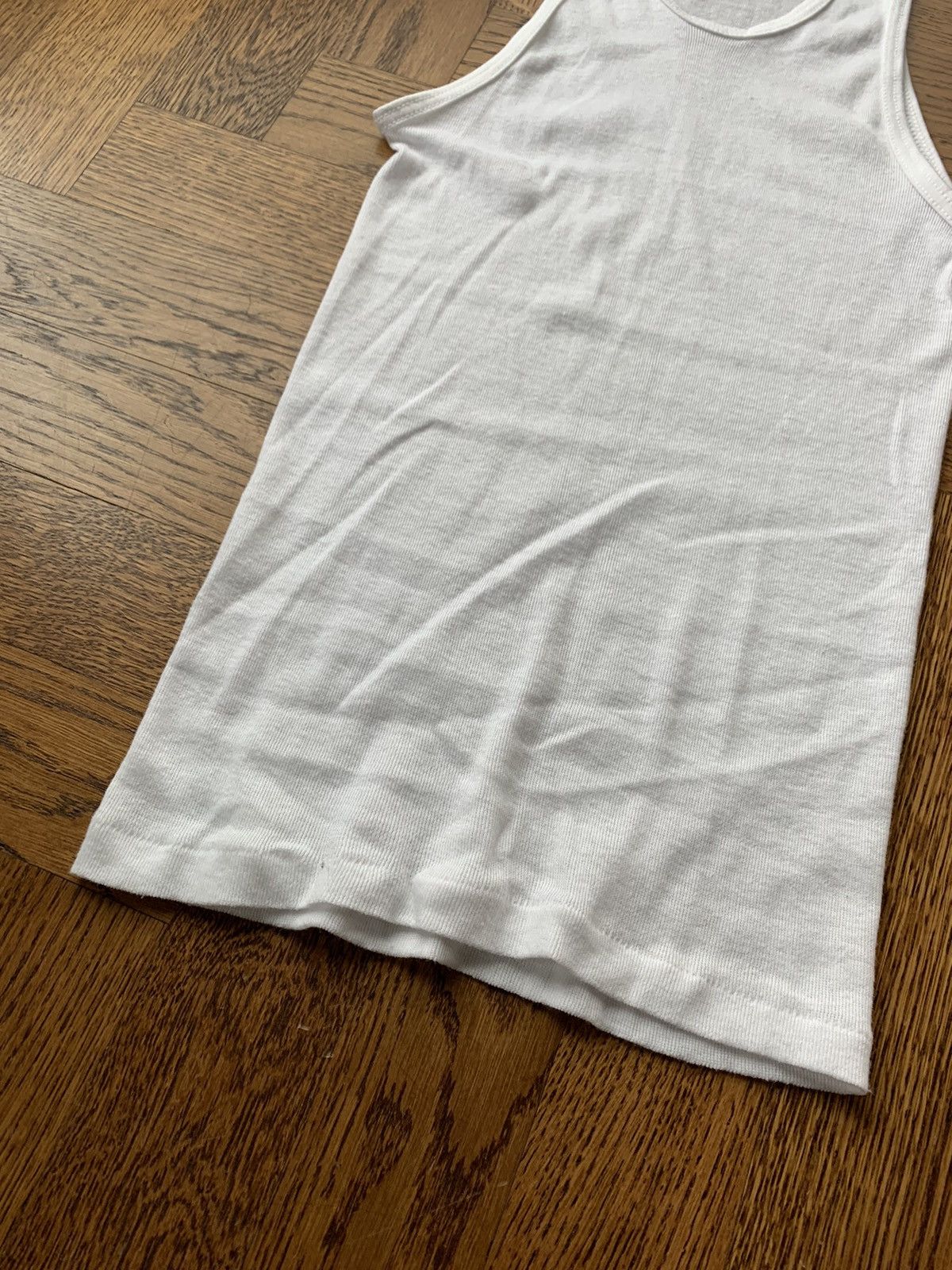 Vintage 1970s Tank Top Vintage White Wife Beater 50/50 Thin Nip Smal Size US S / EU 44-46 / 1 - 10 Thumbnail