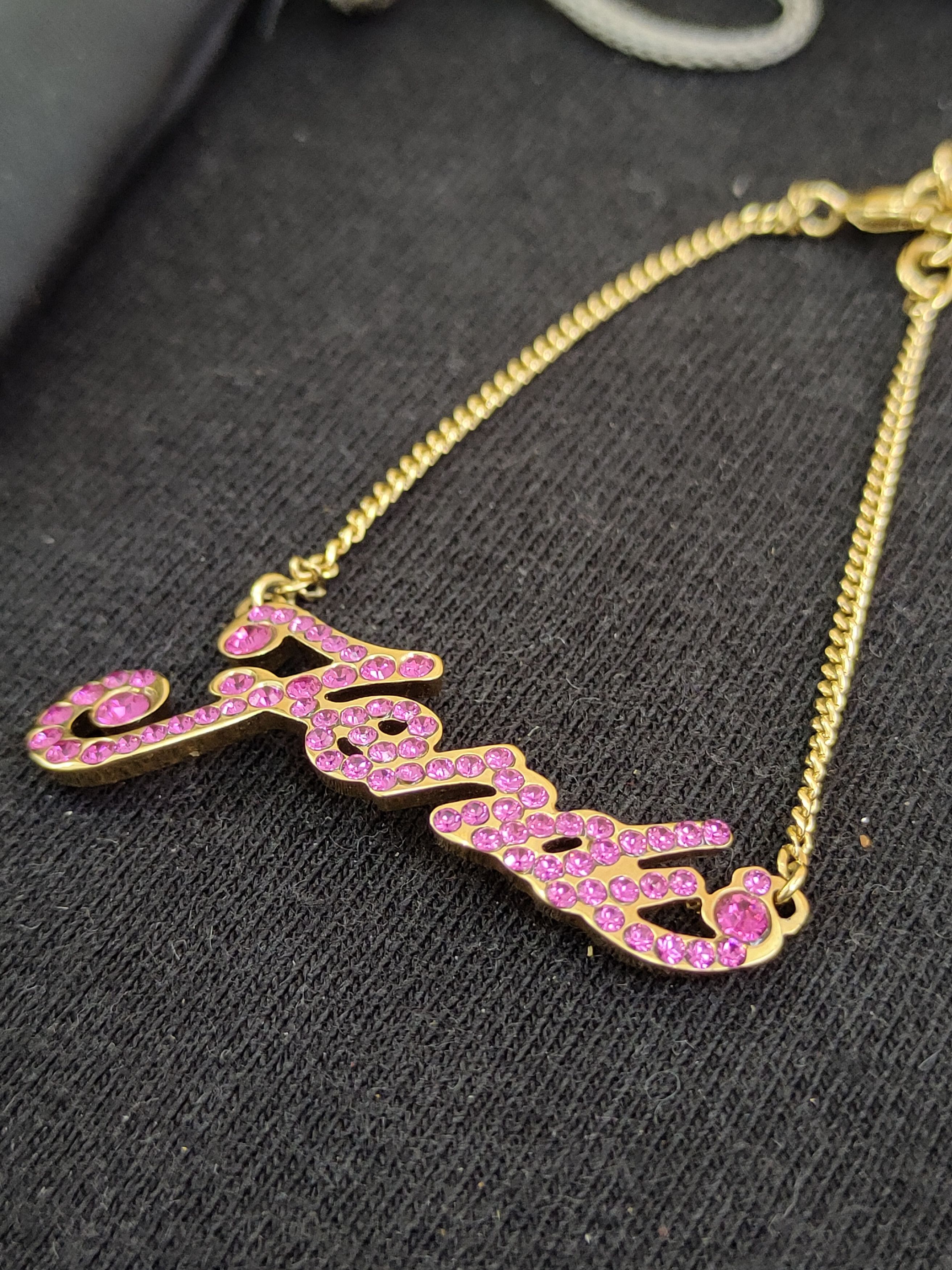 Fendi Fendi Bracelet spell-out rhinestone necklace with box DLAL Size ONE SIZE - 5 Thumbnail