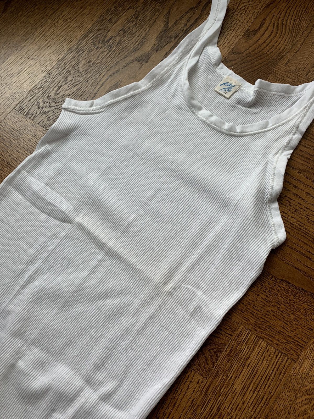 Other × Vintage True Vintage Slavic Tank Top Ribbed Wife Beater 60s 50s 70s Size US M / EU 48-50 / 2 - 3 Thumbnail