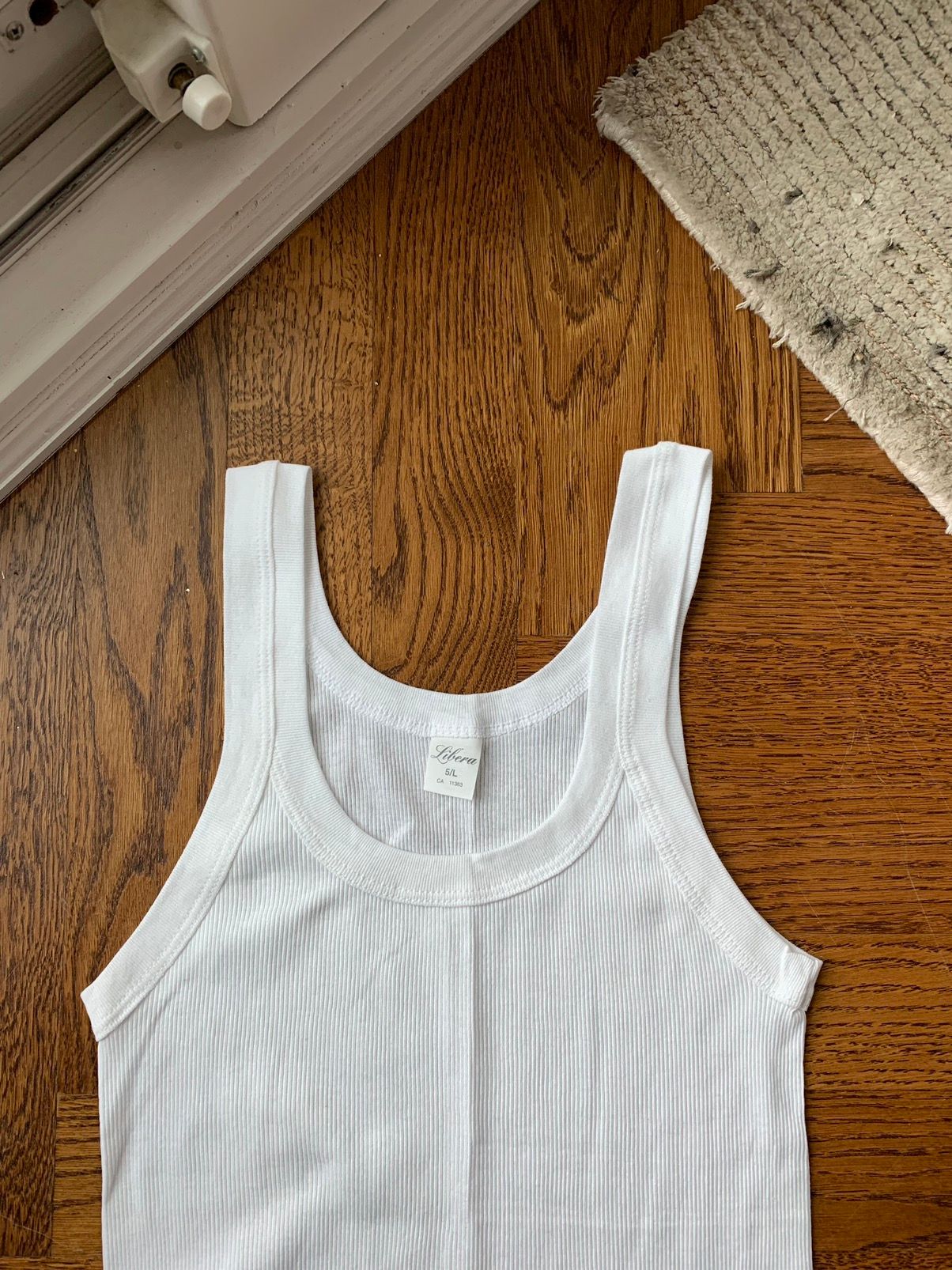 Pre-owned Archival Clothing Vintage Italian Cotton Wife Beater Tank Top Undershirt L In White