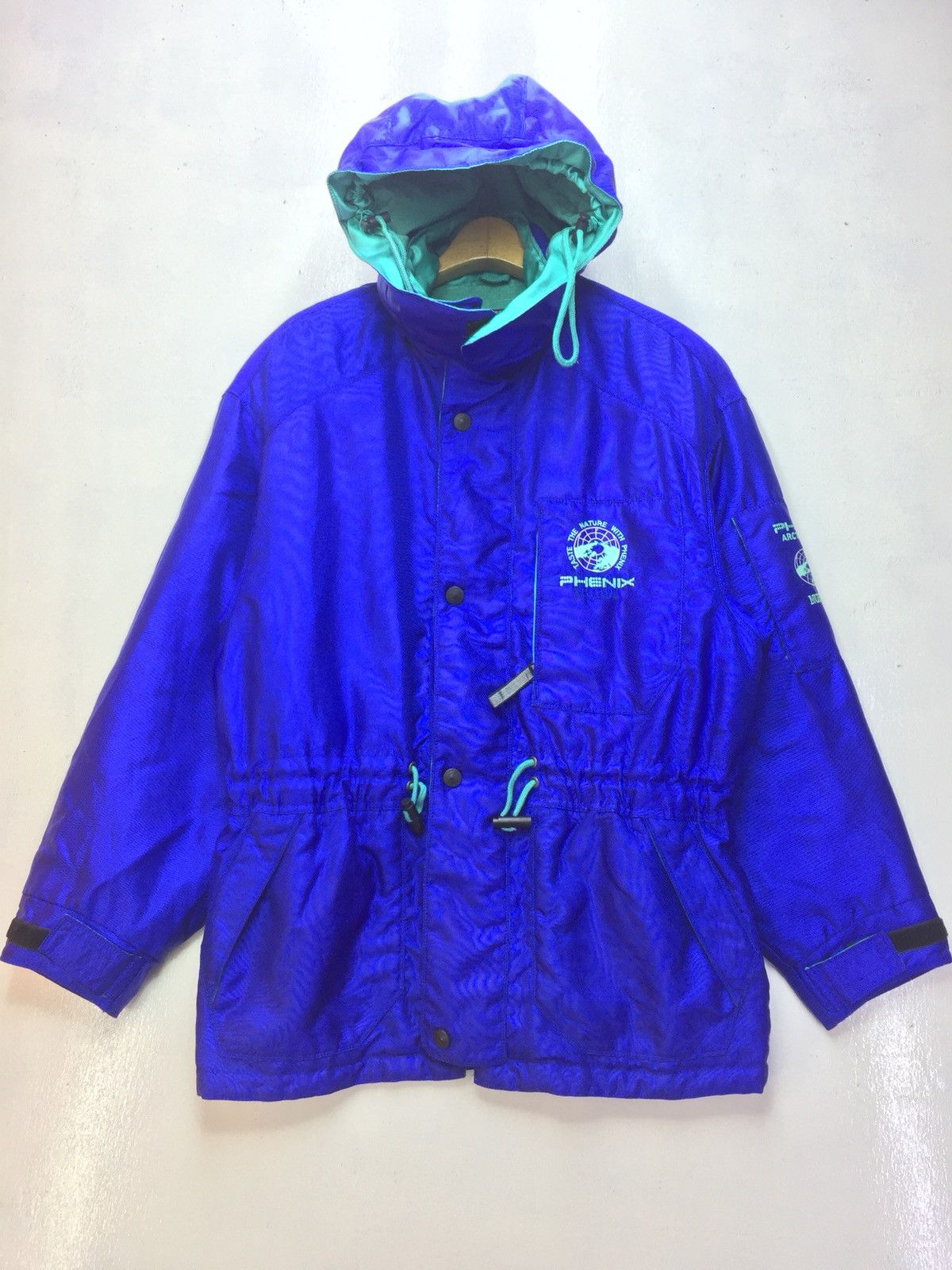 image of Vintage Phenix Skiwear Drawstrings Jacket in Blue, Men's (Size Medium)