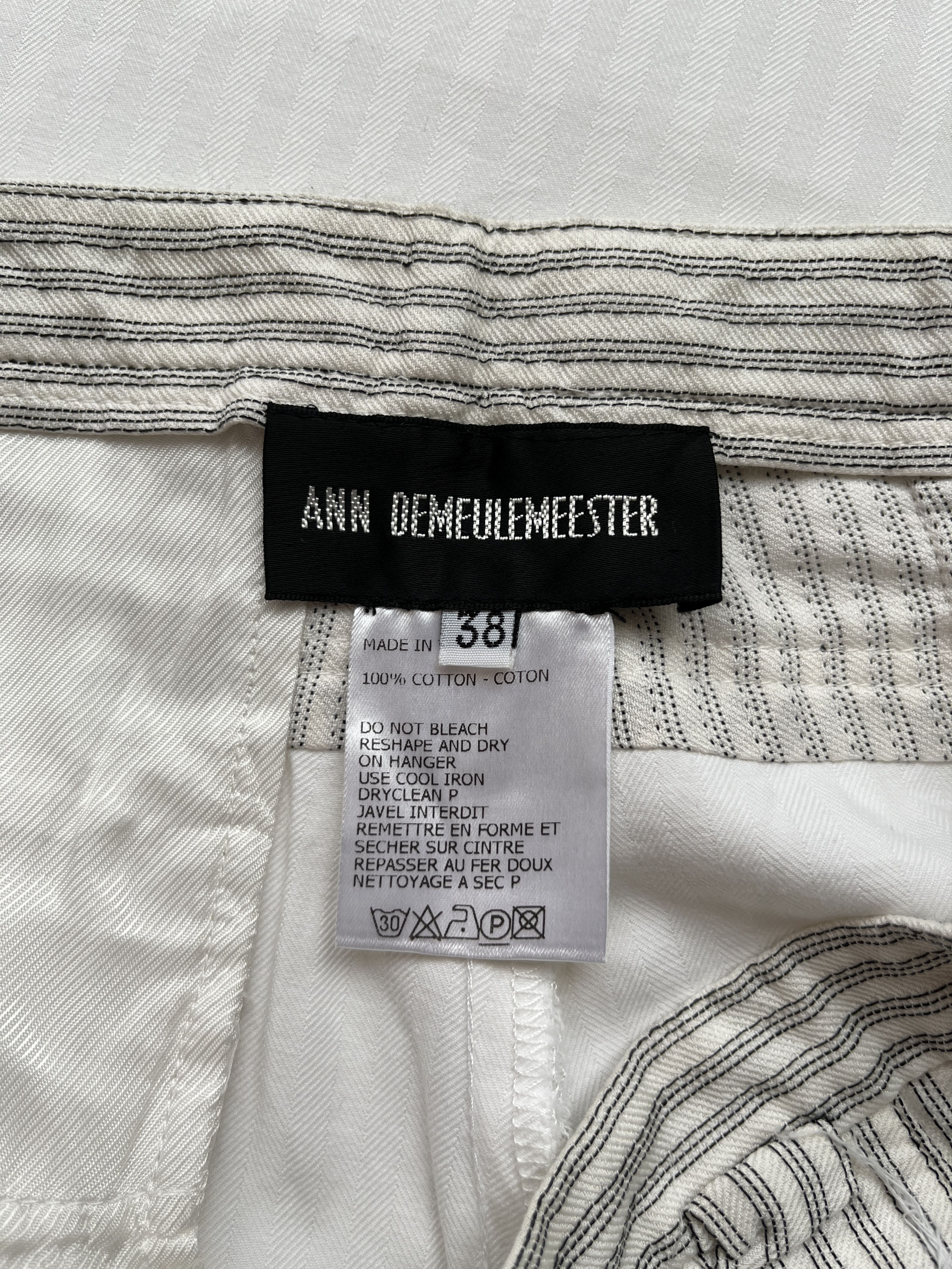 Ann Demeulemeester ⚡️QUICK SALE⚡️Ann Demeulemeester White Trousers Pants Size 28" / US 6 / IT 42 - 3 Thumbnail