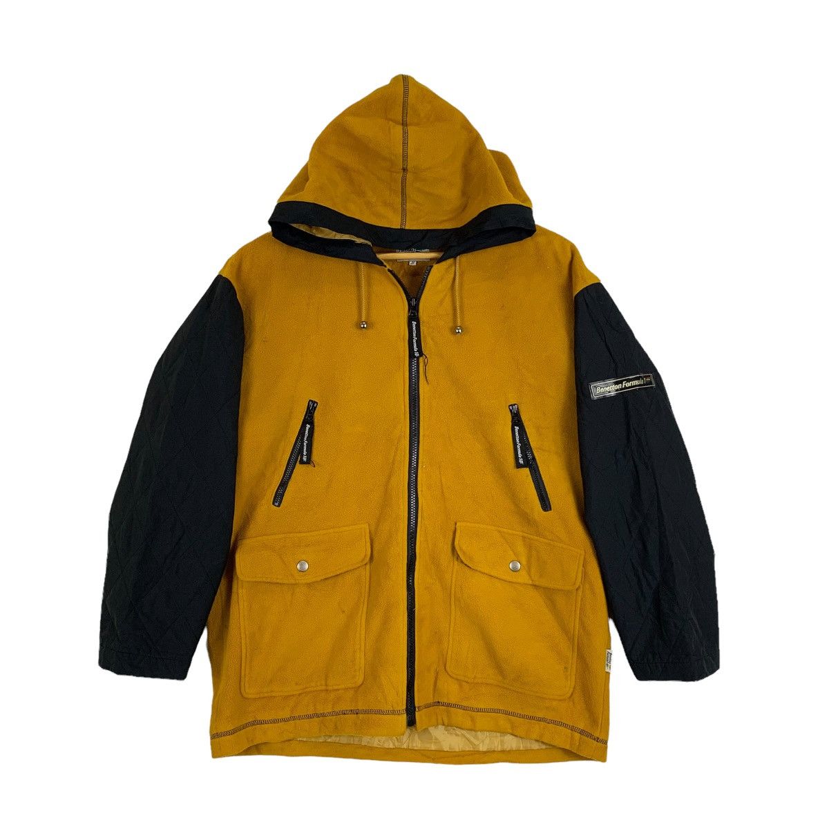 Vintage BENETTON Formula Racing Team Fleece Hoodie Jacket