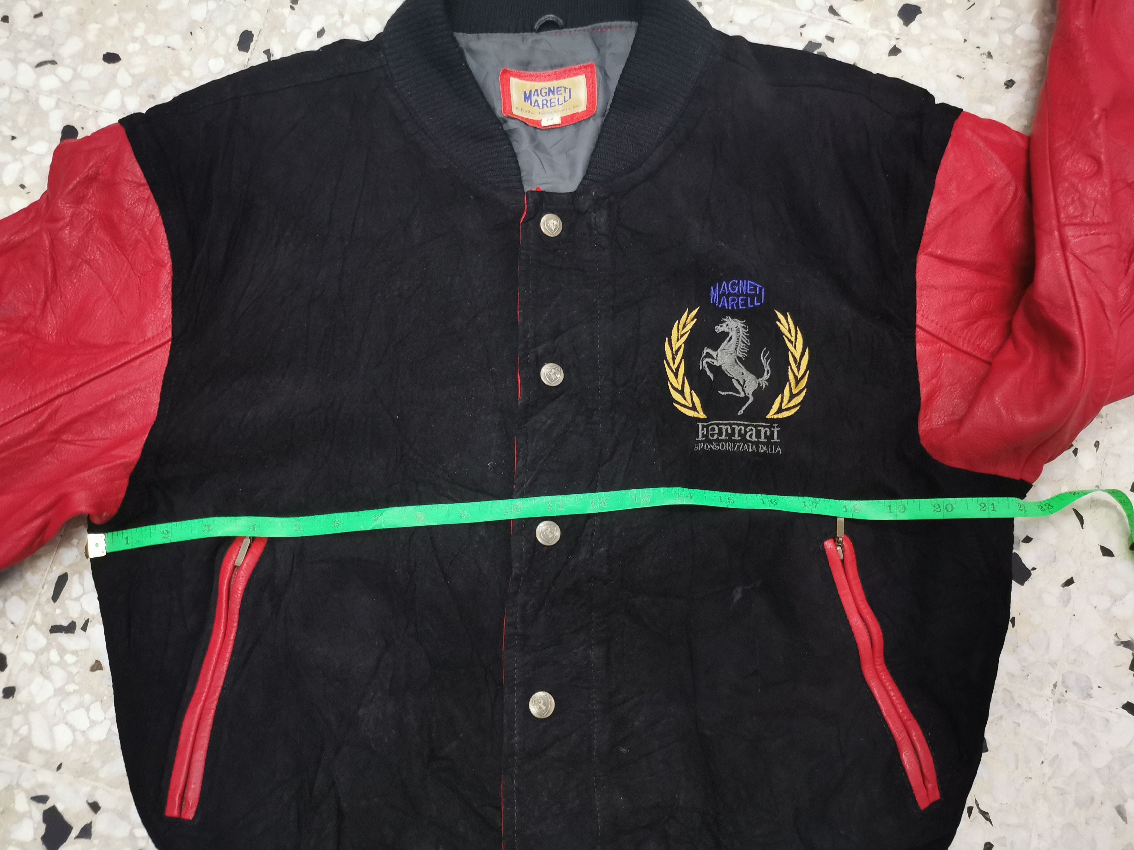 Ferrari Vintage Ferrari Magneti Marelli Leather Arm Varsity Jacket Size US M / EU 48-50 / 2 - 21 Thumbnail