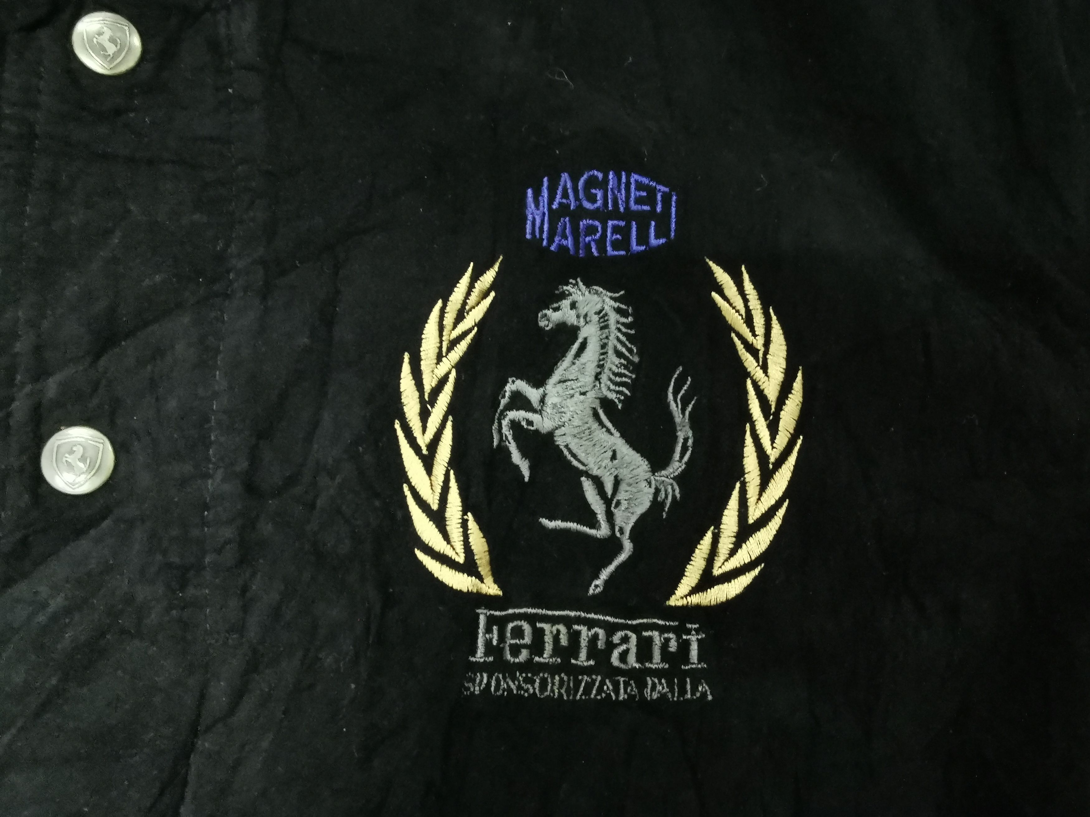 Ferrari Vintage Ferrari Magneti Marelli Leather Arm Varsity Jacket Size US M / EU 48-50 / 2 - 5 Thumbnail
