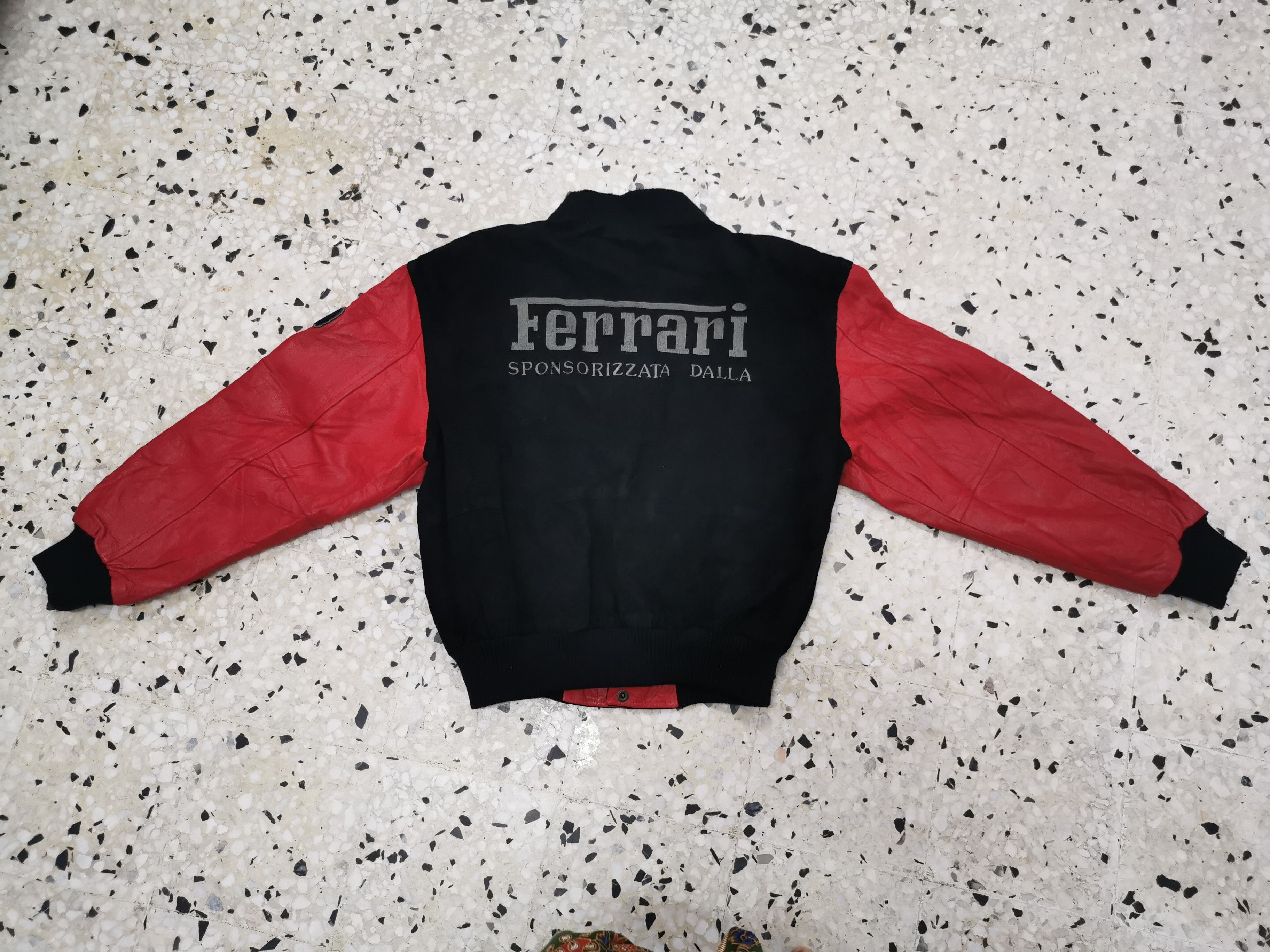 Ferrari Vintage Ferrari Magneti Marelli Leather Arm Varsity Jacket Size US M / EU 48-50 / 2 - 3 Thumbnail