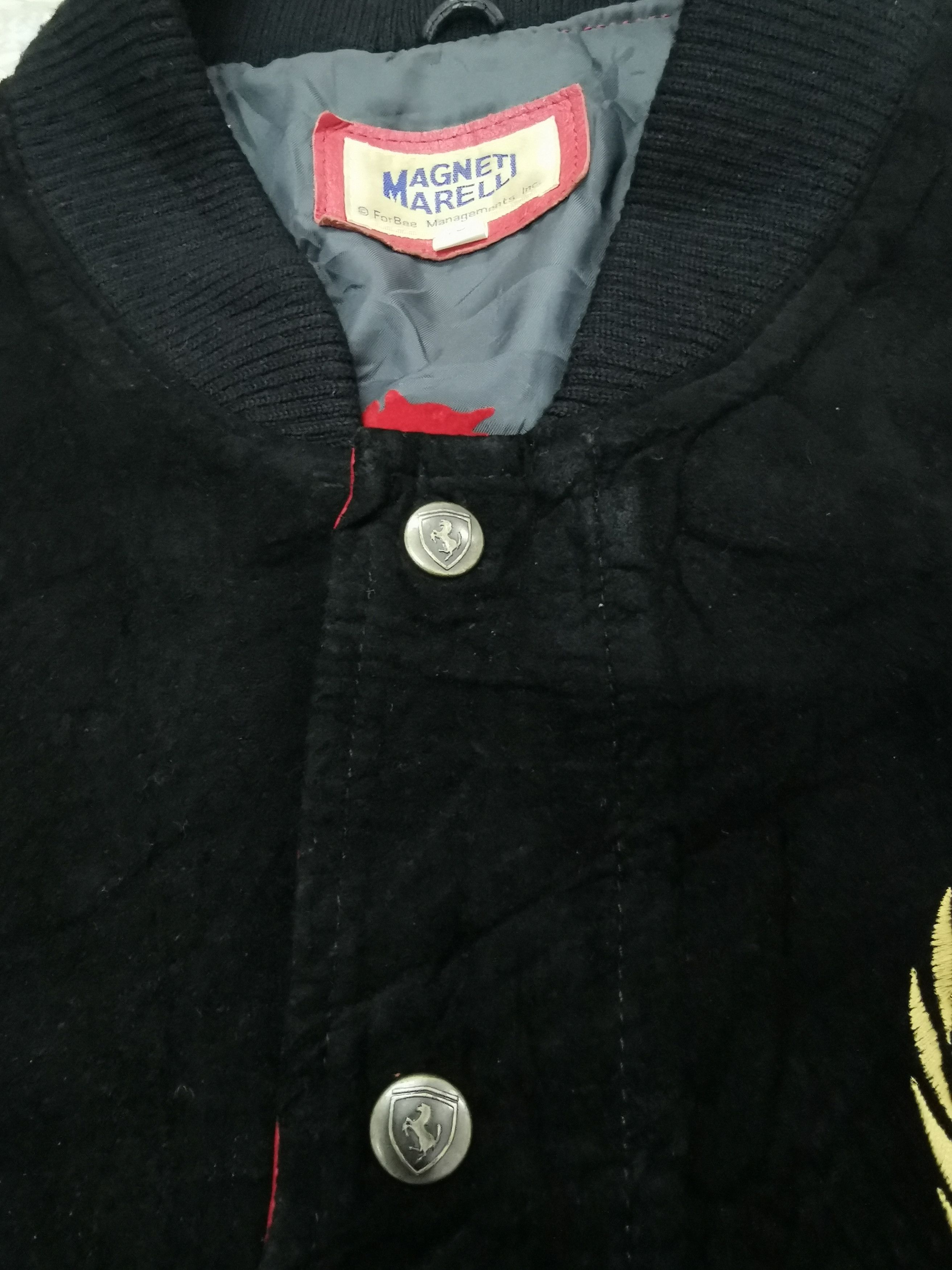 Ferrari Vintage Ferrari Magneti Marelli Leather Arm Varsity Jacket Size US M / EU 48-50 / 2 - 6 Thumbnail