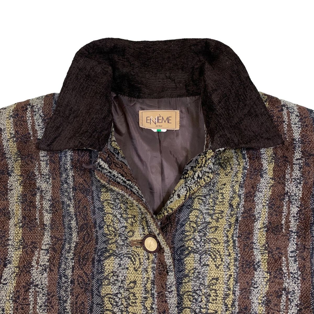 Japanese Brand × Vintage ENIEME Japanese Brand Stripes Wool Button Blazer Coat Jacket Size L / US 10 / IT 46 - 9 Thumbnail