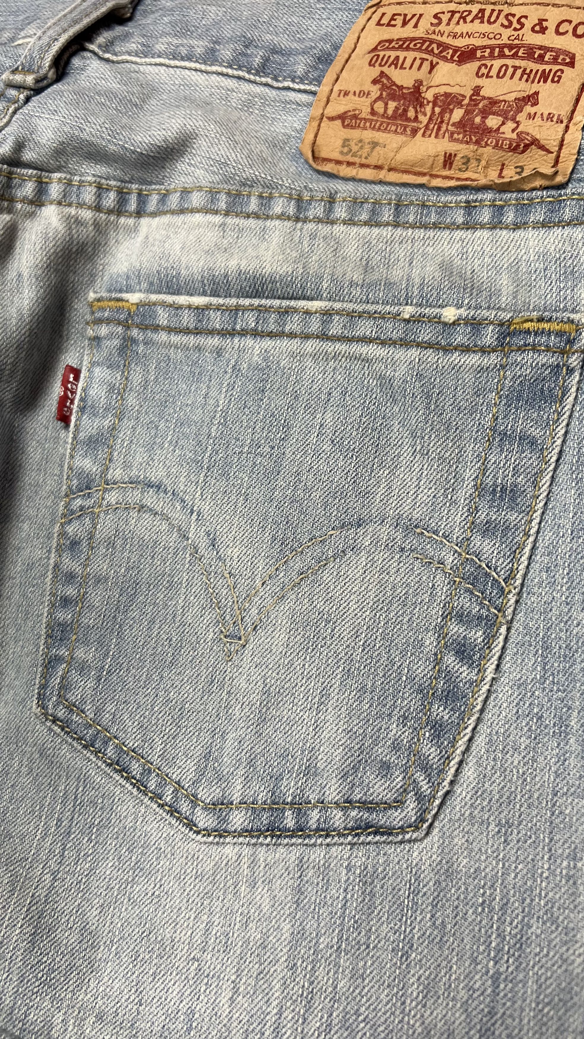 Levi's × Vintage Distressed Levis 527 Bootcut Jeans Size US 32 / EU 48 - 11 Thumbnail