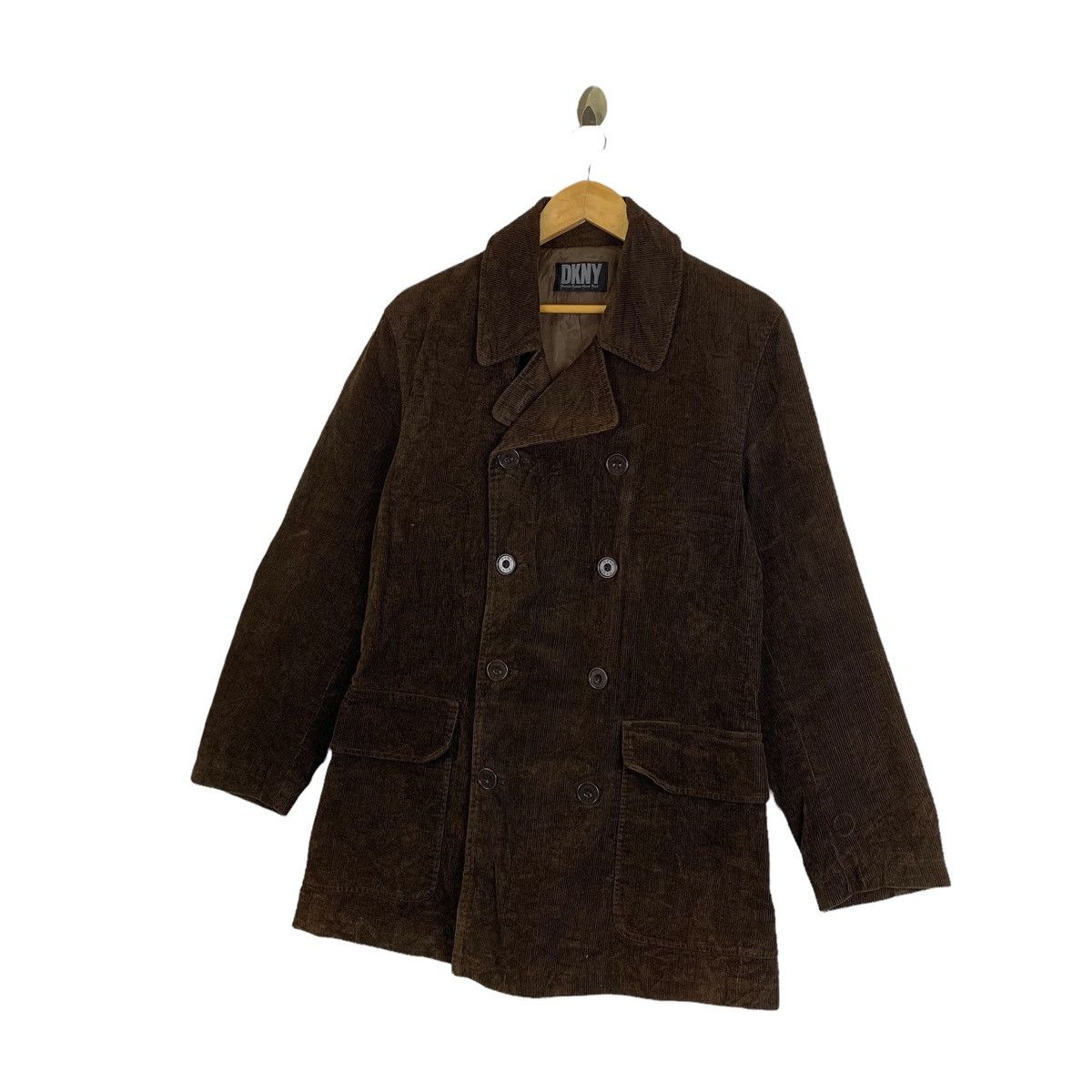 DKNY Vintage Donna Karan New York DKNY Coduroy Peacoat Jacket Size US S / EU 44-46 / 1 - 4 Thumbnail