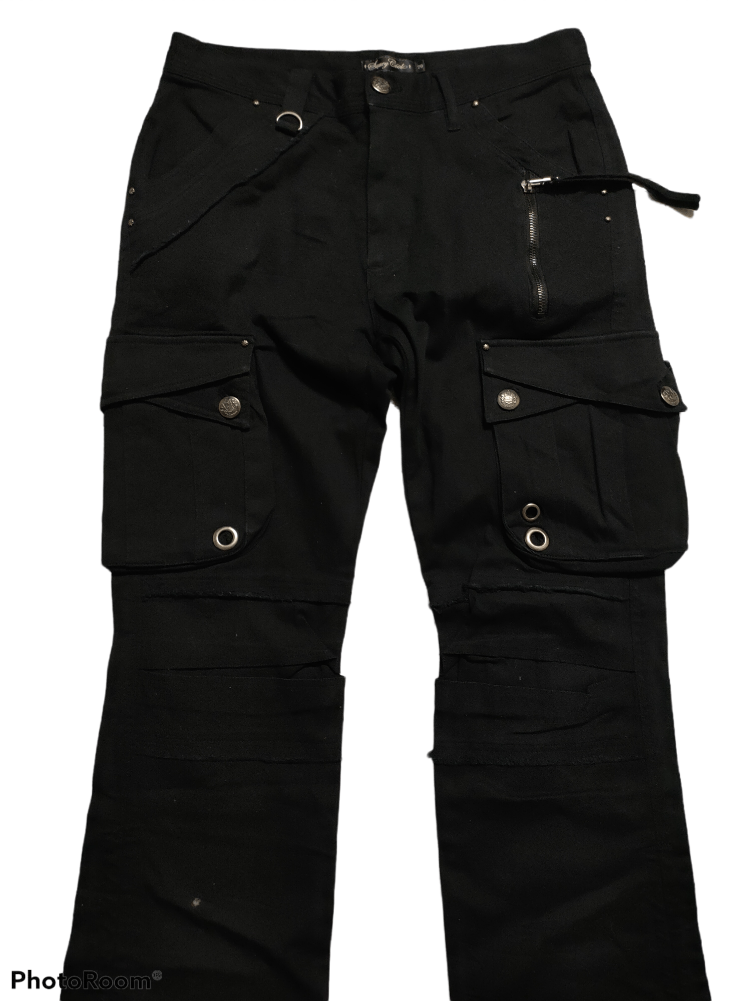 Japanese Brand Black Pant Multipocket Design x Punk Cargo Pant Size US 30 / EU 46 - 3 Thumbnail