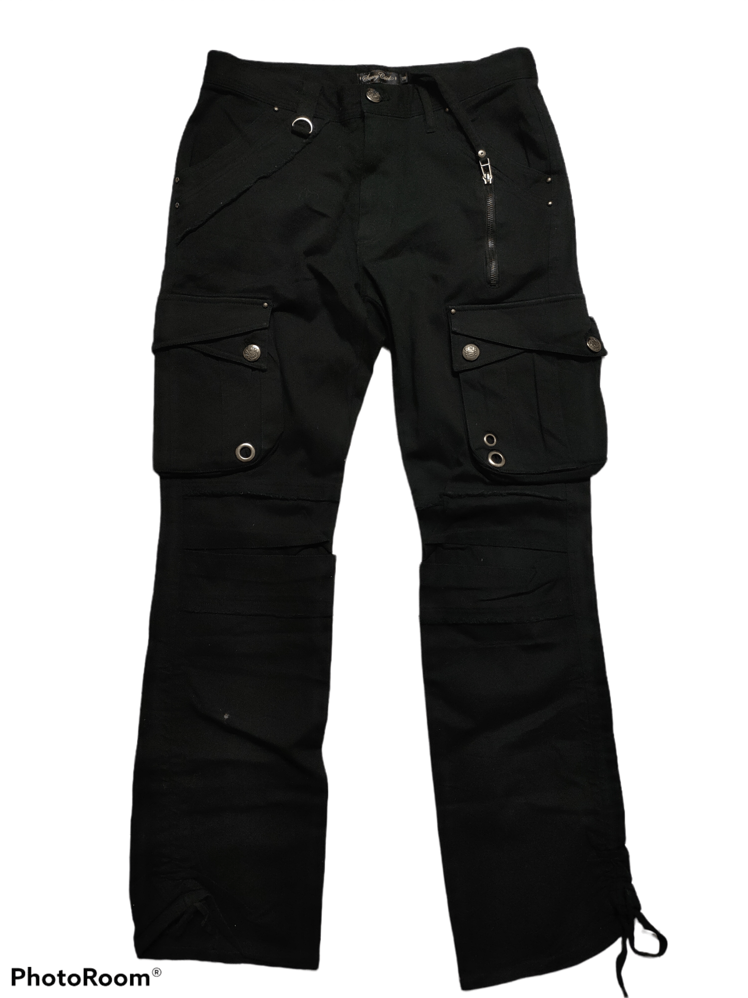 Japanese Brand Black Pant Multipocket Design x Punk Cargo Pant Size US 30 / EU 46 - 1 Thumbnail