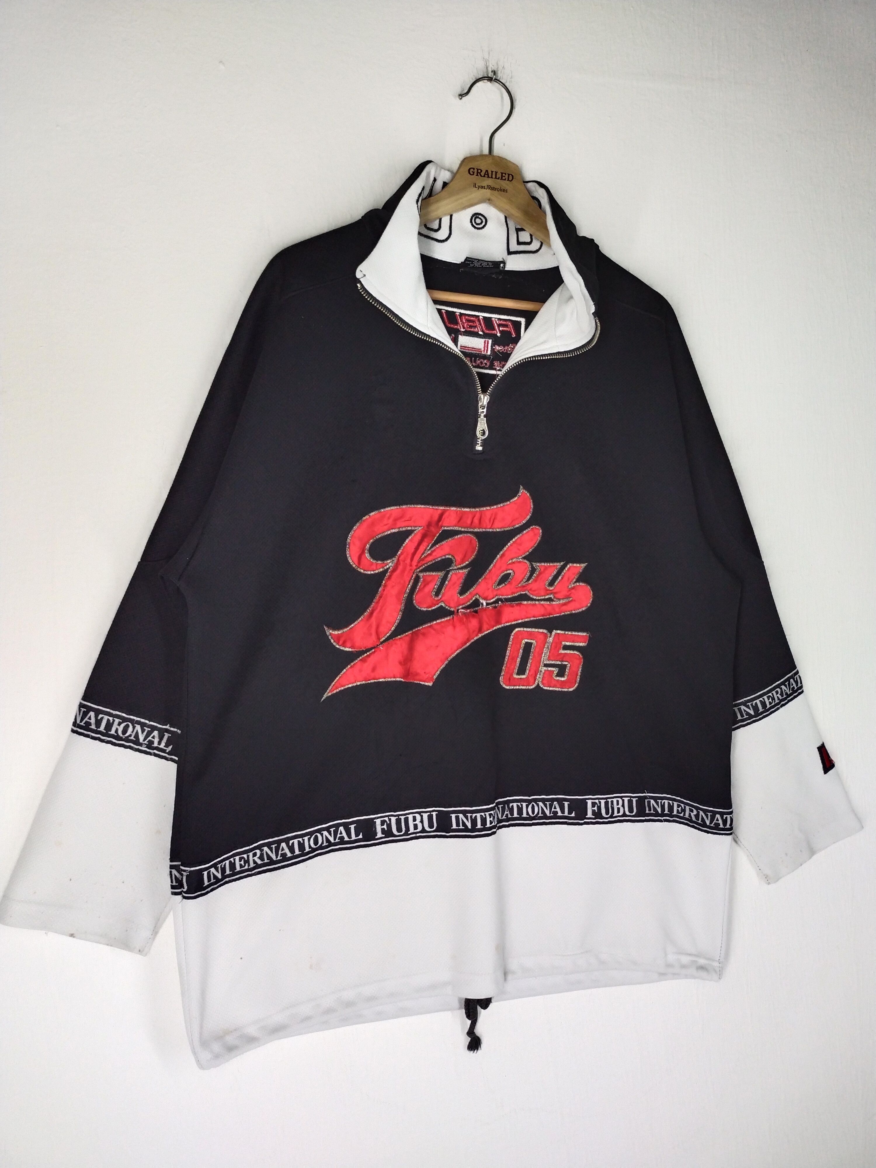Fubu VINTAGE FUBU EMBROIDERY HALF ZIPPER JACKET Size US M / EU 48-50 / 2 - 1 Thumbnail