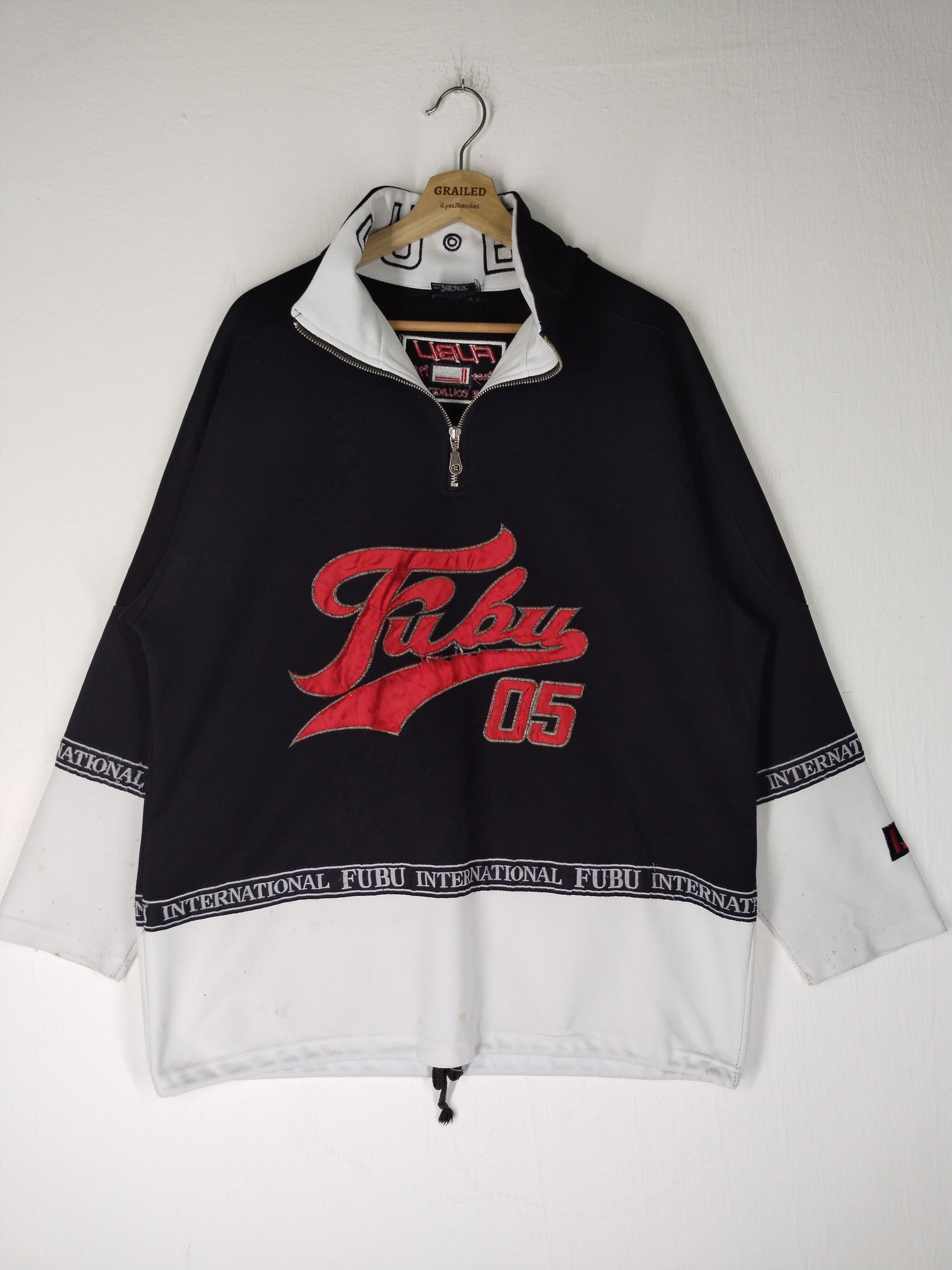 Fubu VINTAGE FUBU EMBROIDERY HALF ZIPPER JACKET Size US M / EU 48-50 / 2 - 2 Thumbnail
