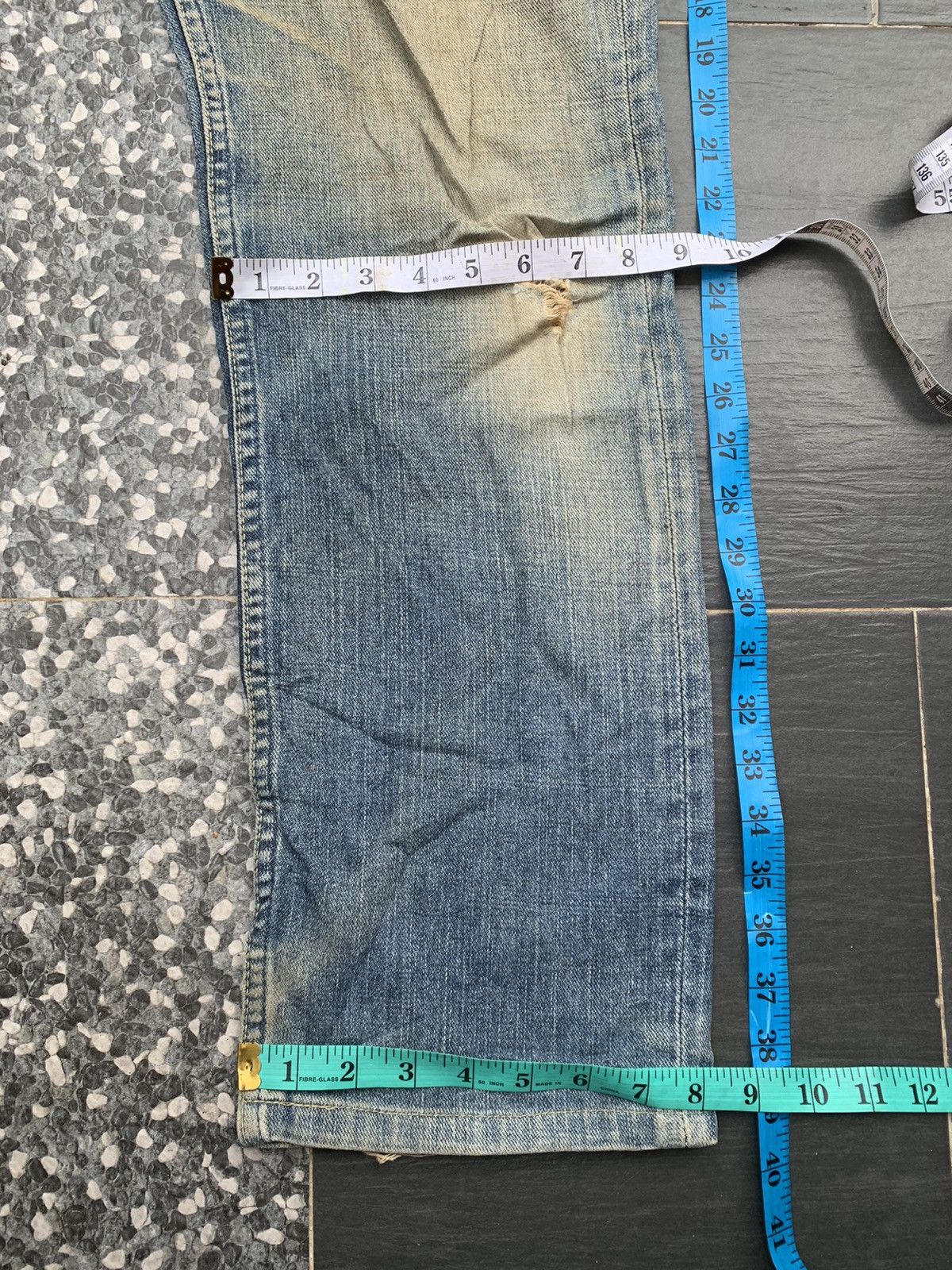 Levi's Faded Mud Levis 533 Distressed Denim Size US 31 - 15 Thumbnail