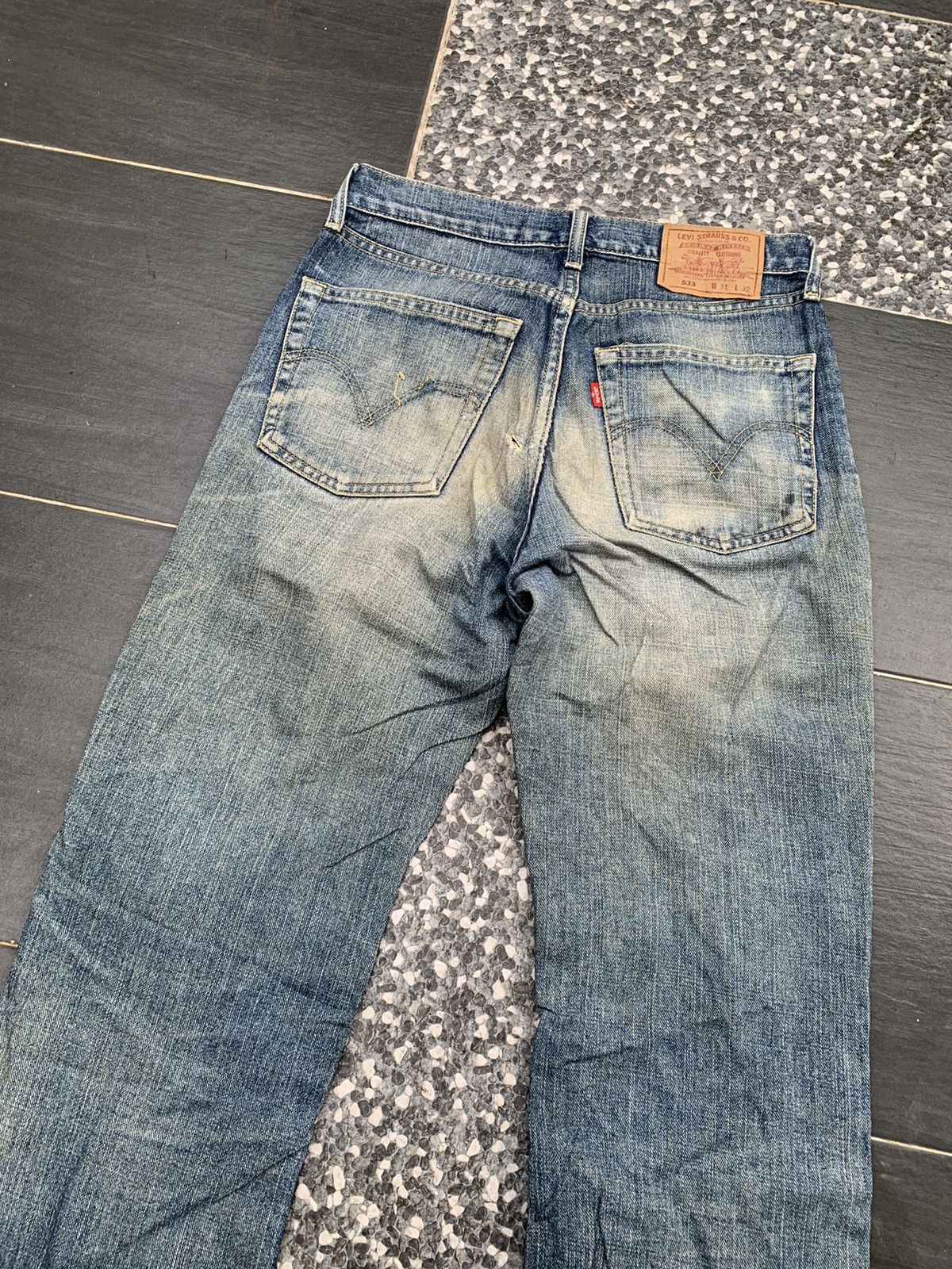 Levi's Faded Mud Levis 533 Distressed Denim Size US 31 - 10 Thumbnail
