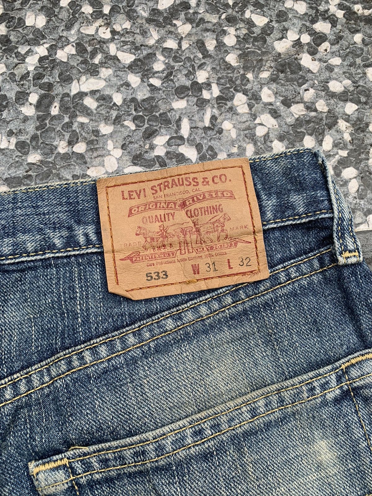 Levi's Faded Mud Levis 533 Distressed Denim Size US 31 - 12 Thumbnail