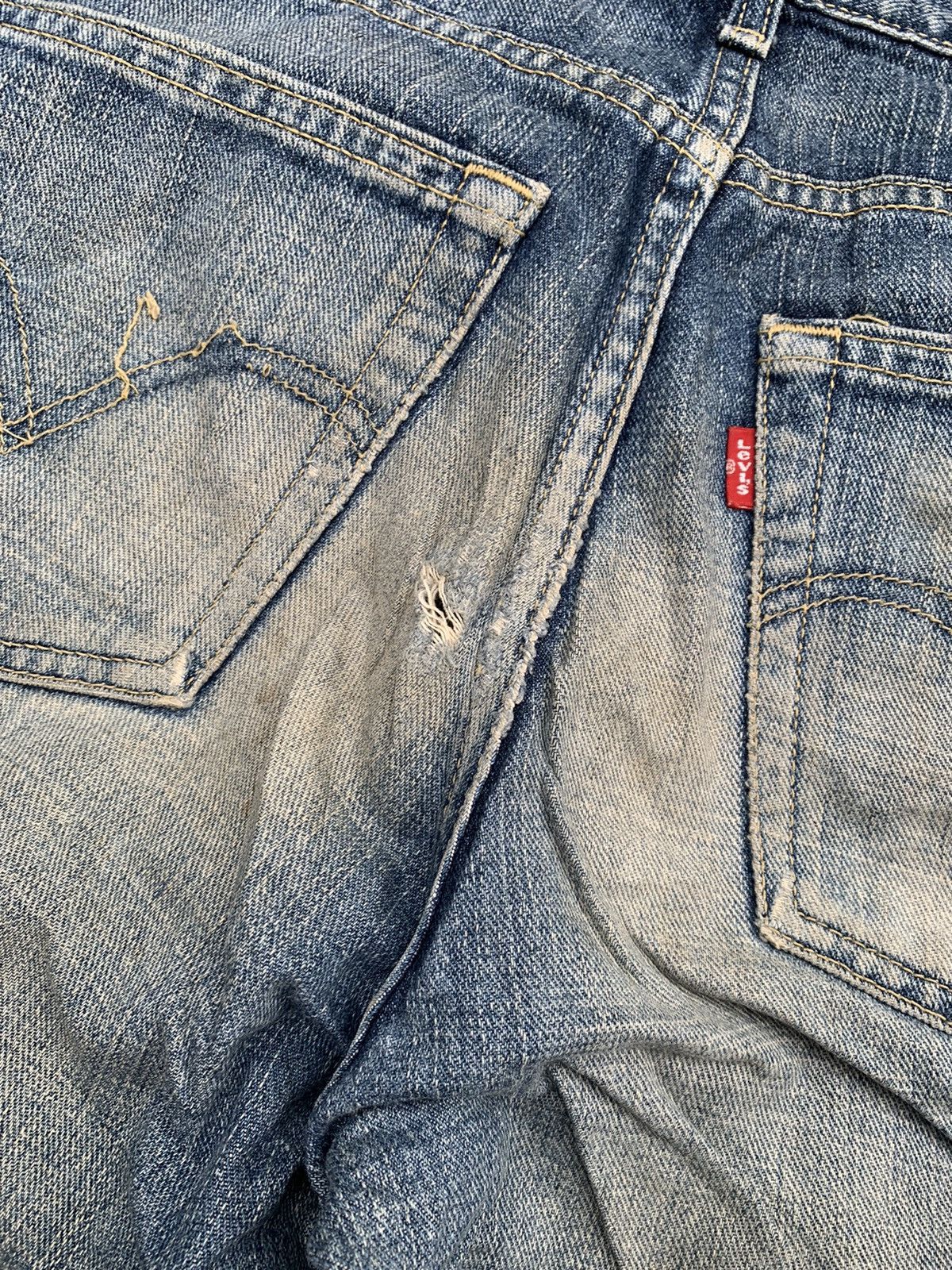 Levi's Faded Mud Levis 533 Distressed Denim Size US 31 - 11 Thumbnail