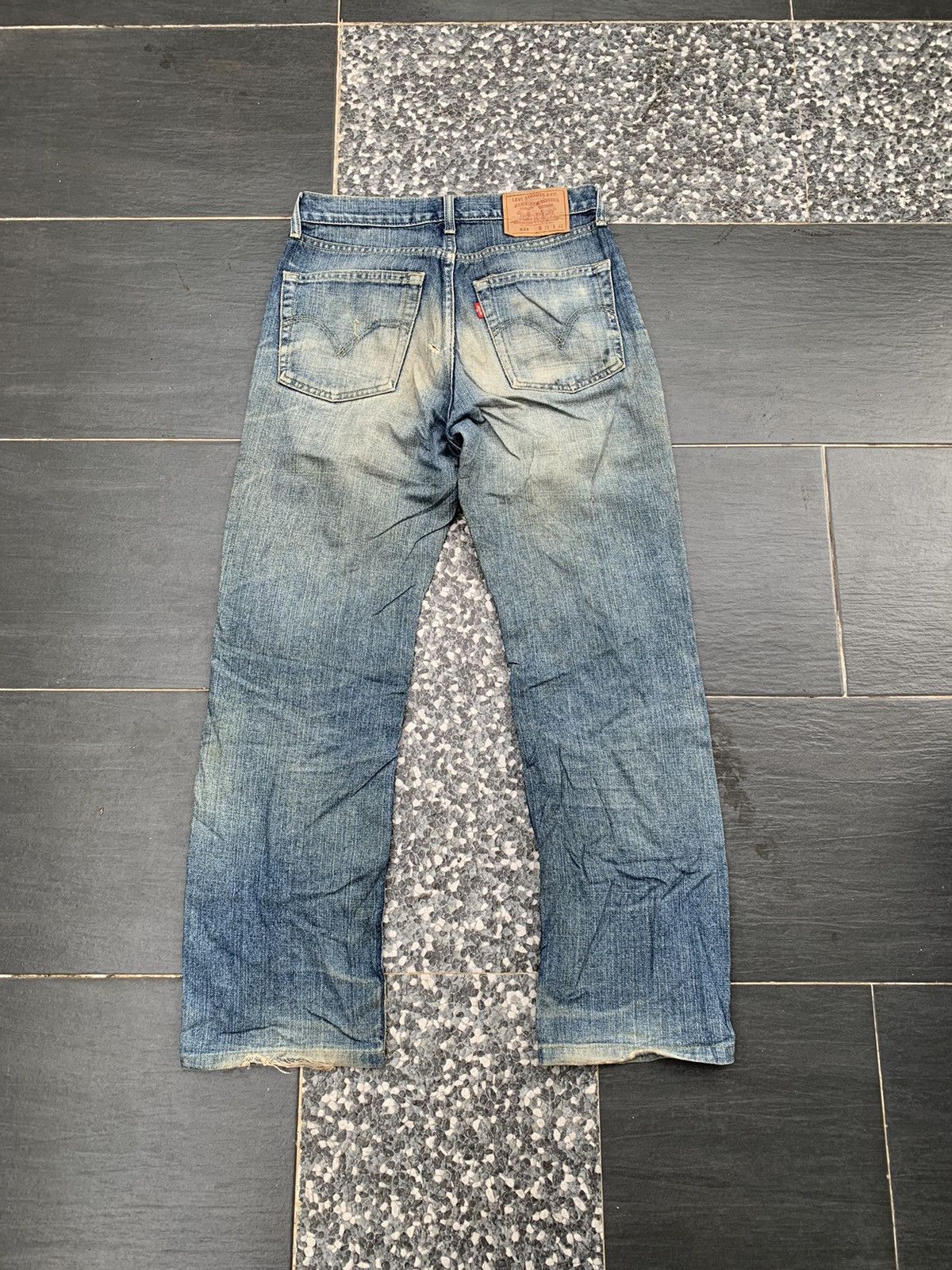 Levi's Faded Mud Levis 533 Distressed Denim Size US 31 - 7 Thumbnail